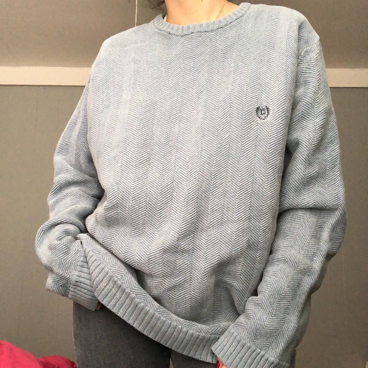 Chaps baby blue sweater for cozy laid back look. Has... Depop