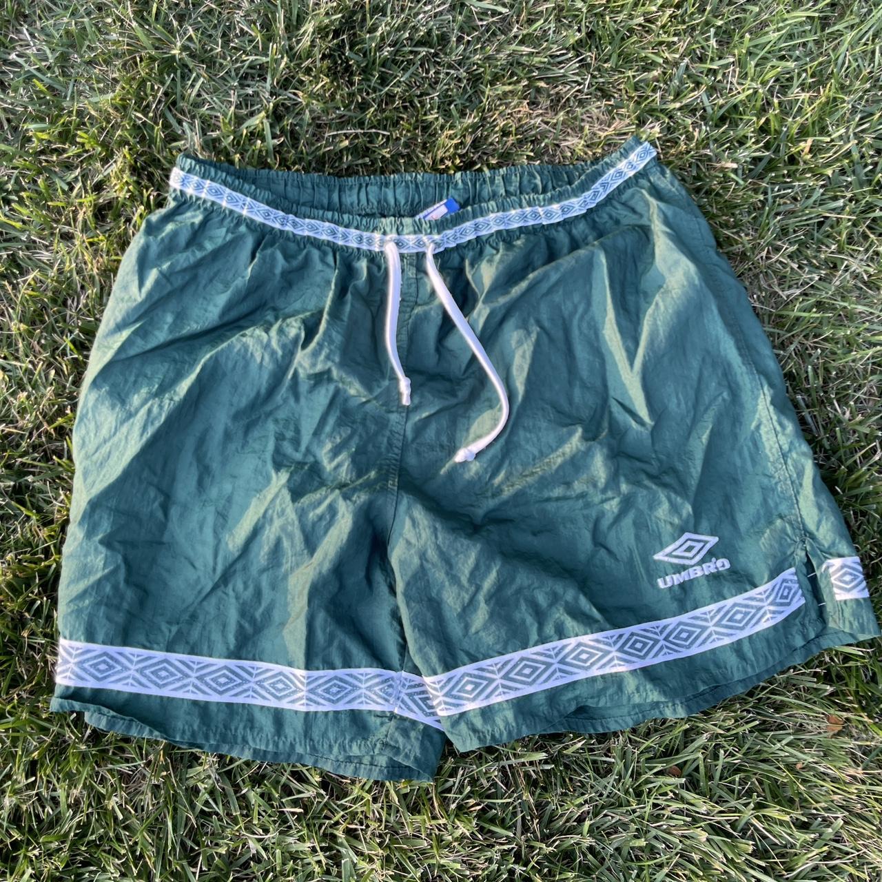 Vintage Green Umbro Shorts 🔥 Lightweight No Pockets - Depop