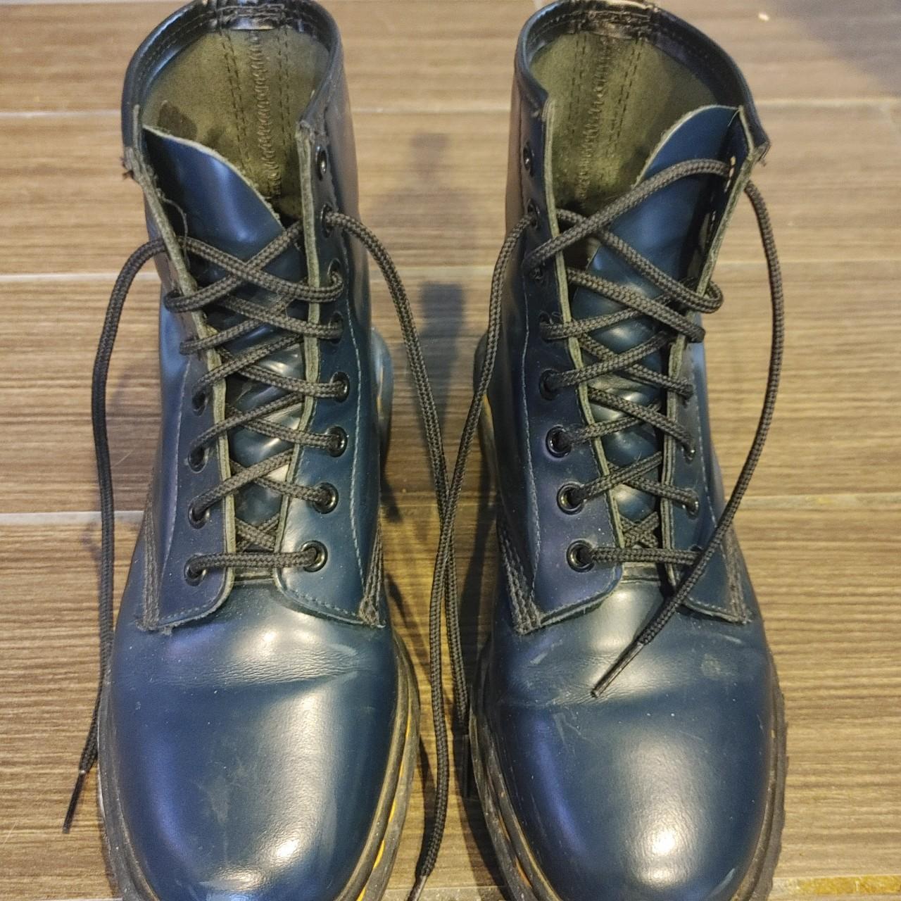 Dr martens clearance navy blue boots