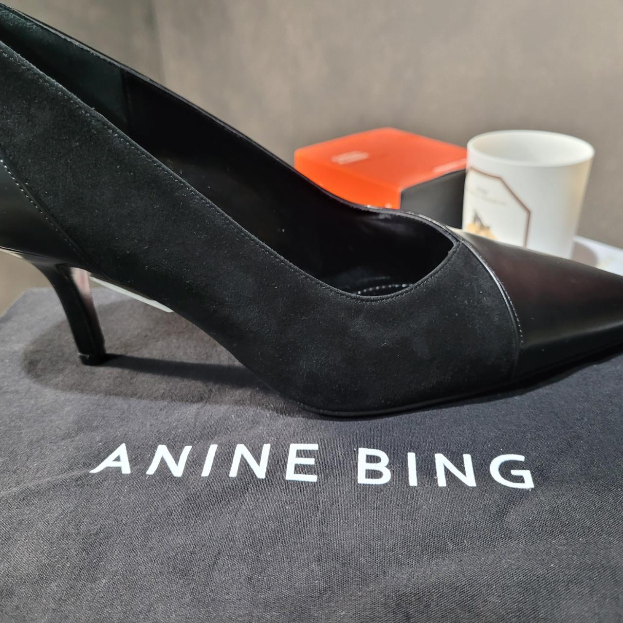 Anine Bing DEVON PUMPS HIGH SHINE AND MATTE BLACK Depop