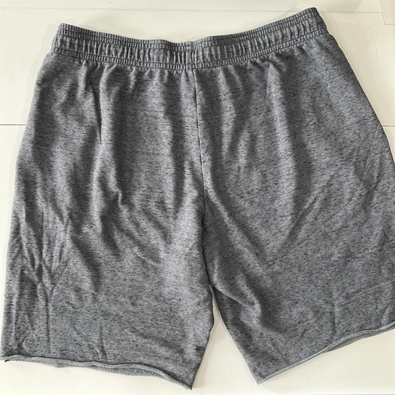 Under Armour Gray sweatpants material shorts with... - Depop