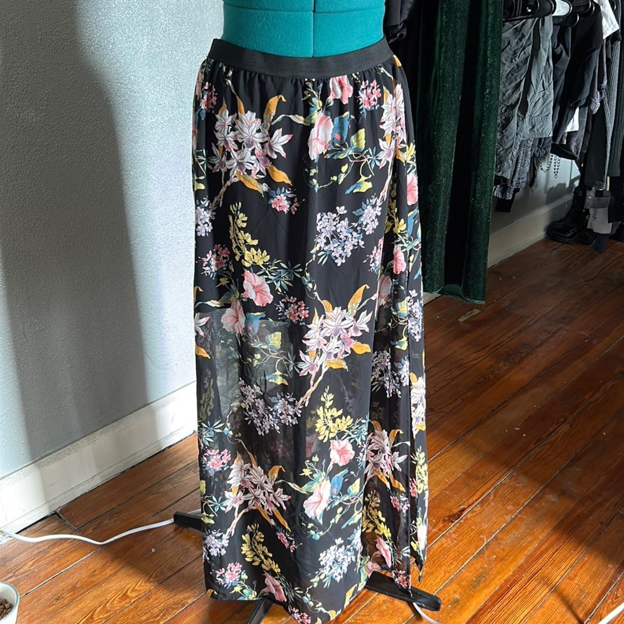 Floral maxi 2024 skirt h&m