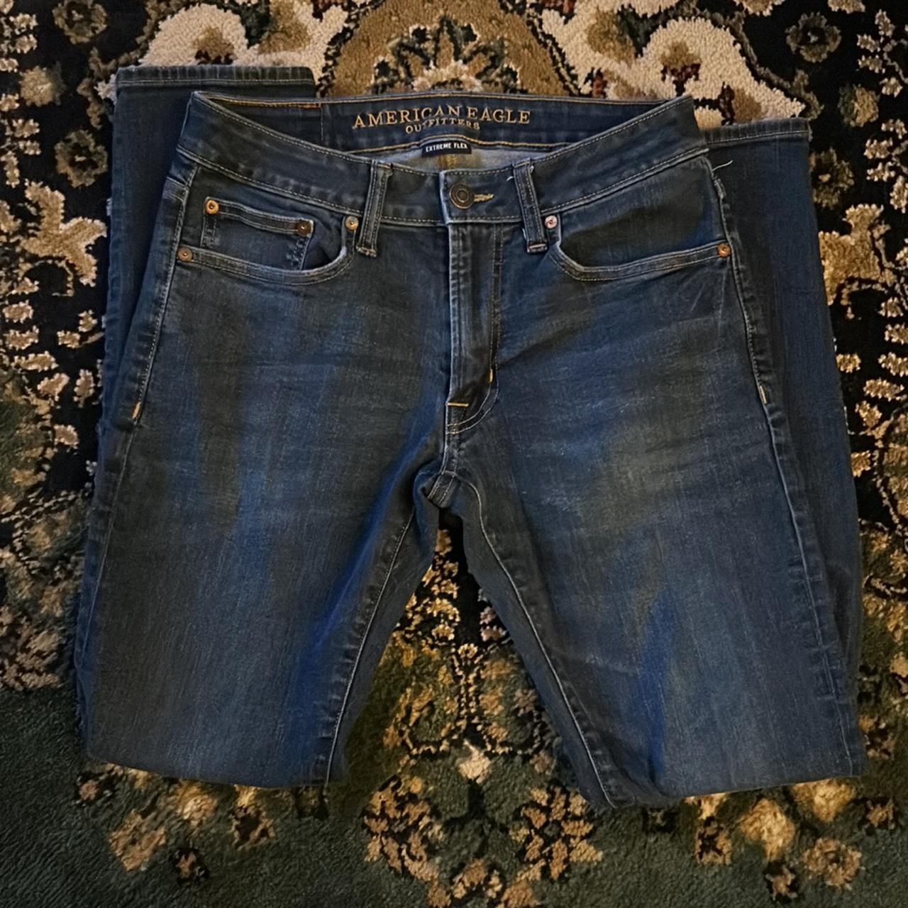 American Eagle Outfitters Men's Blue and Navy Jeans | Depop
