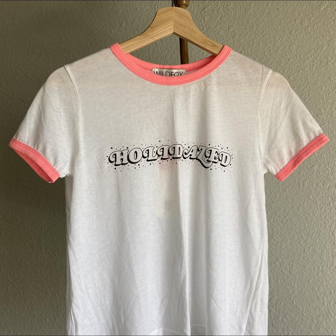 NWT Wildfox Holidazed ringer tee Sheer - Depop