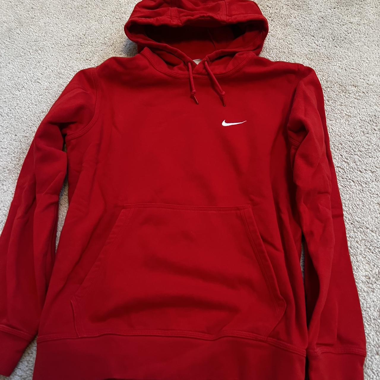 red nike hoodie xs