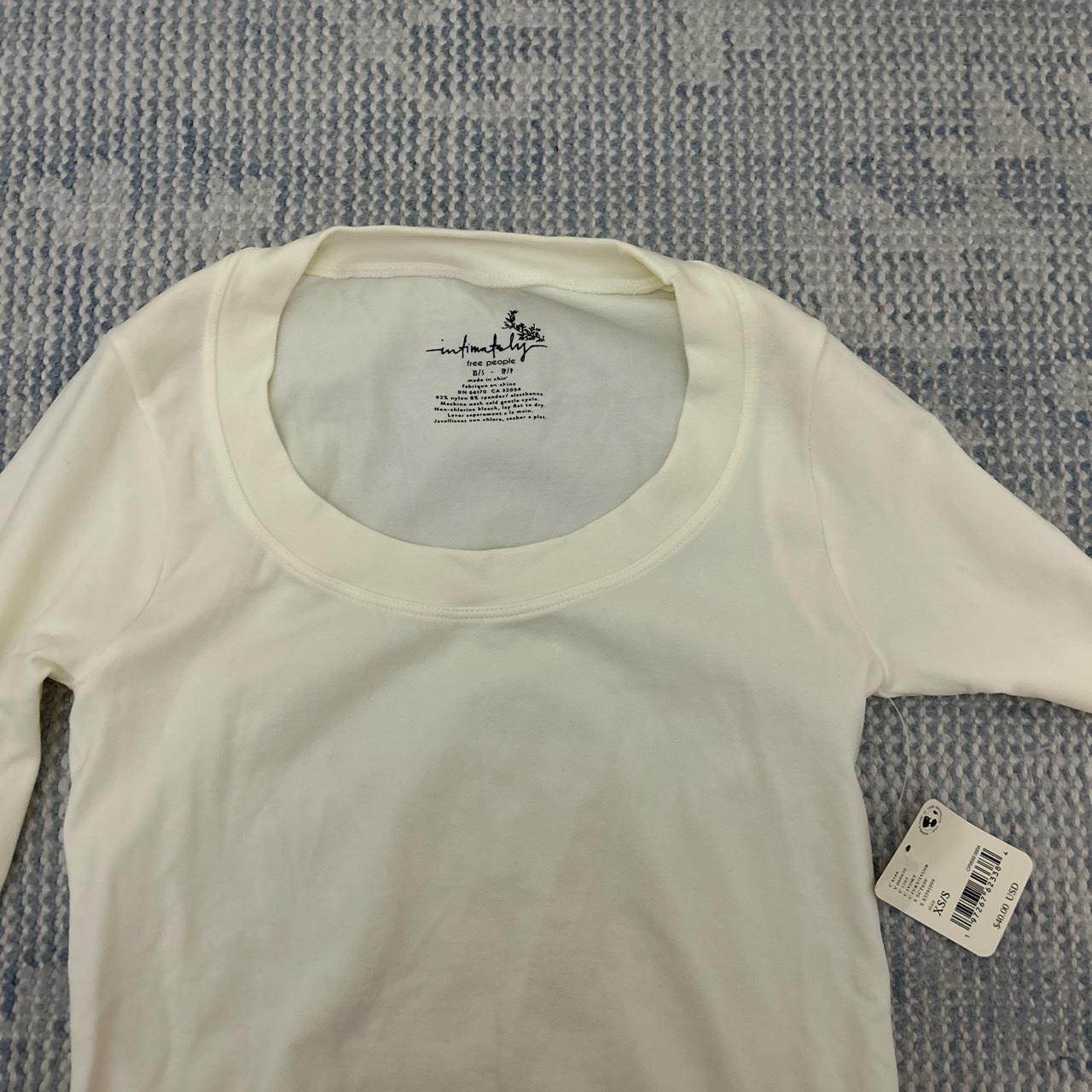 Free People Women's Cream and White Shirt (4)