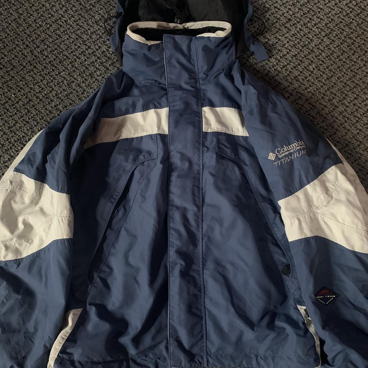 Vintage Columbia heavy rain jacket size medium fits... Depop