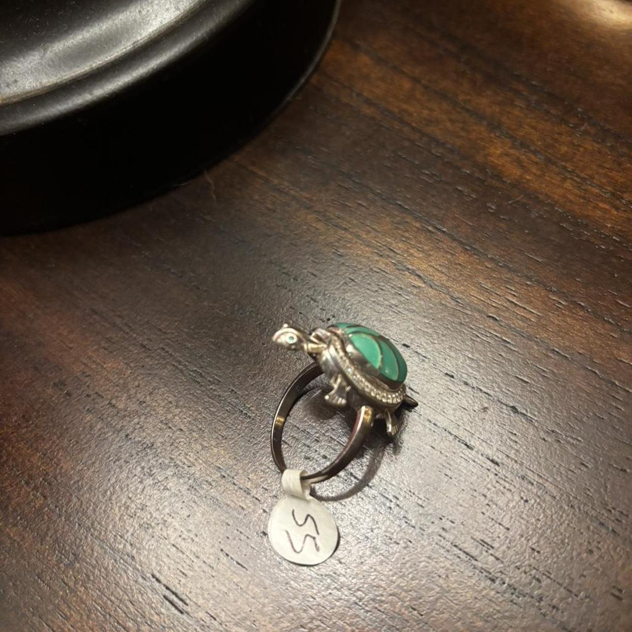 Women's Ring - Silver/Multi – Silver Turtle ring … - image 1