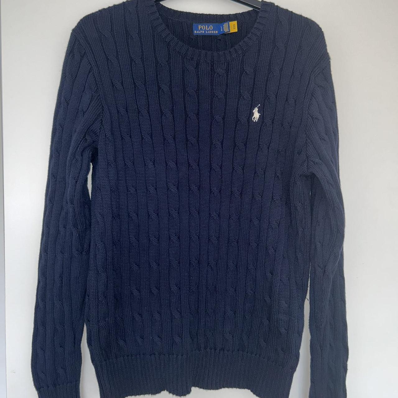 Authentic Polo Ralph Lauren Navy Crew Neck Jumper... - Depop