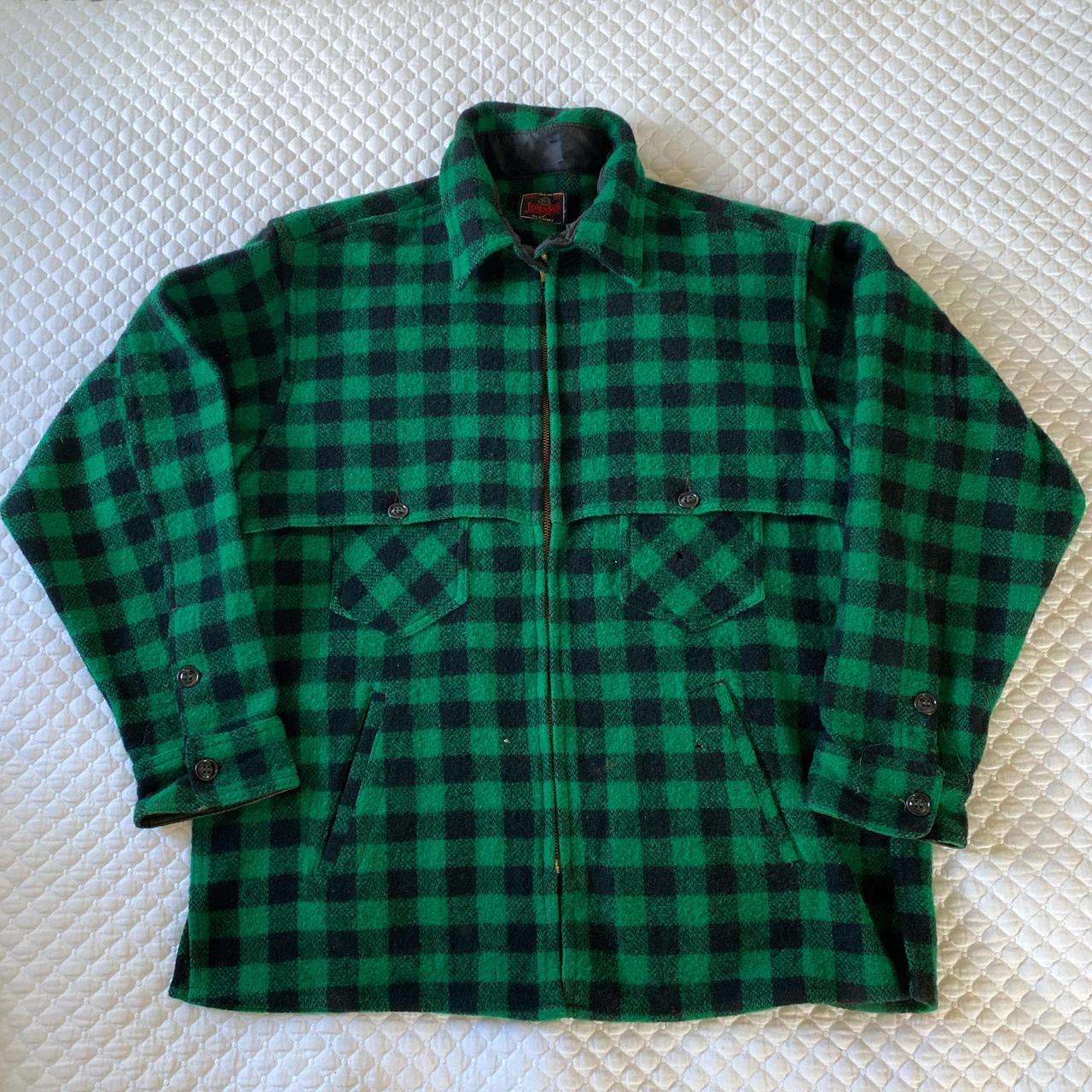 Vintage Johnson Woolen Mills Green Mountain Flannel Shirt Plaid L deals Yellowstone