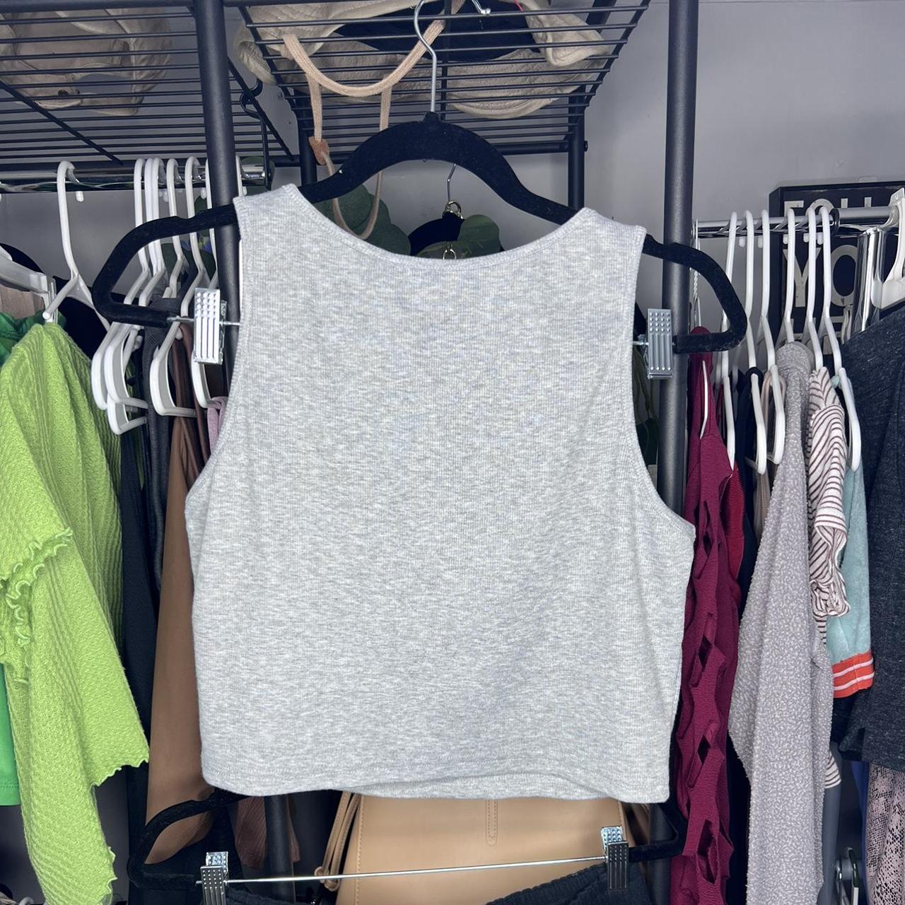 Blush Mark Women's Grey Croptop Depop