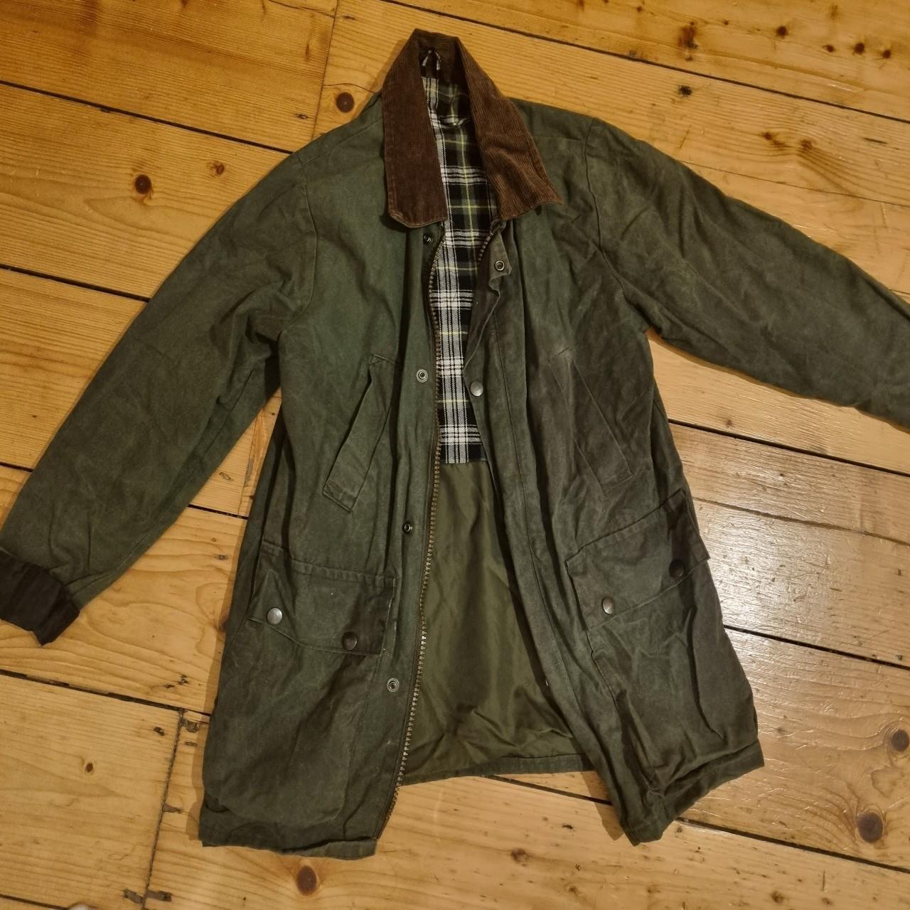 Made in England wax jacket, Barbour style. No label... - Depop