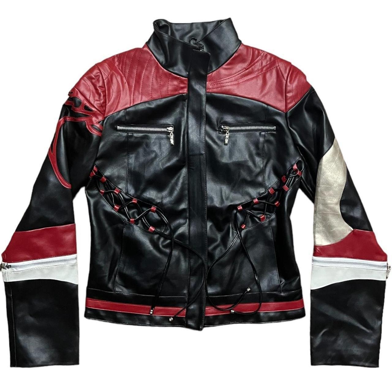ジャケット・アウター archive vintage leather jacket red y2k archive vintage leather jacket red y2k
