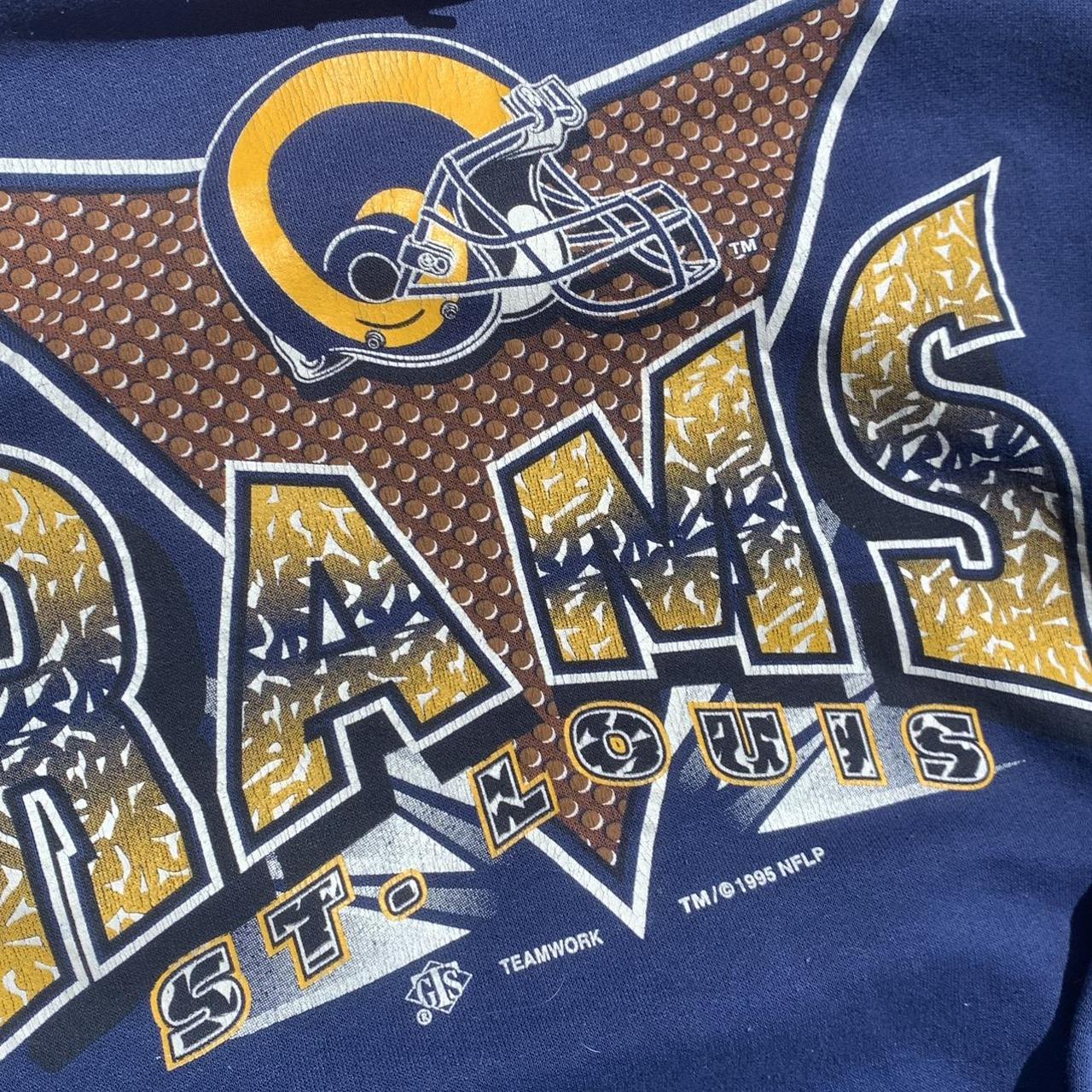 Mint condition St.Louis Rams dark blue hoodie!! - Depop