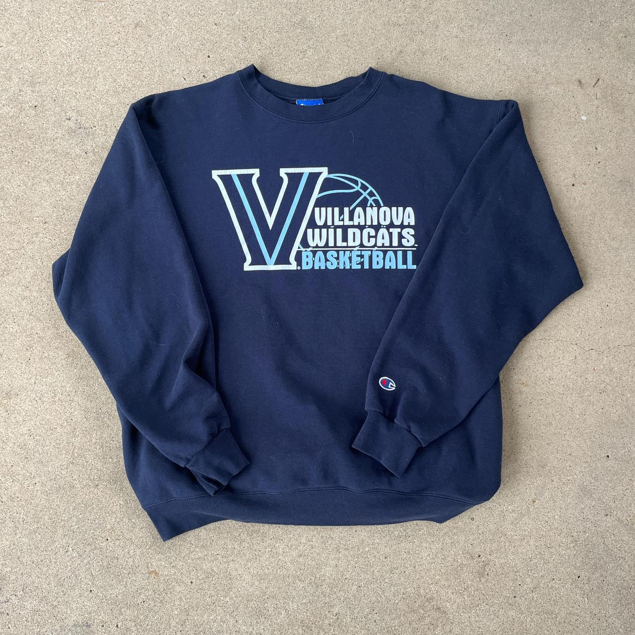 Vintage Villanova college sweatshirt Size L Navy... - Depop