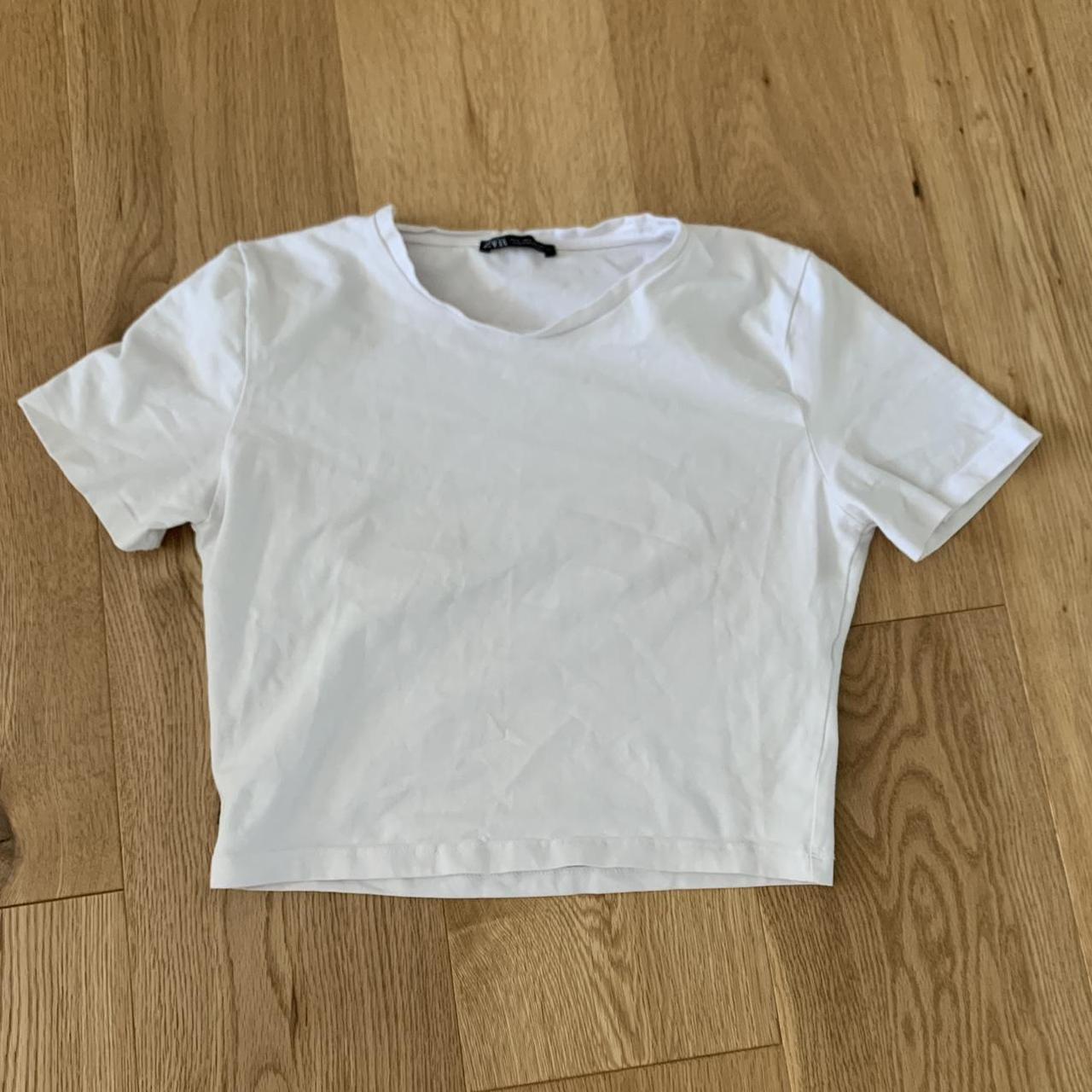 zara plain white t shirt women's