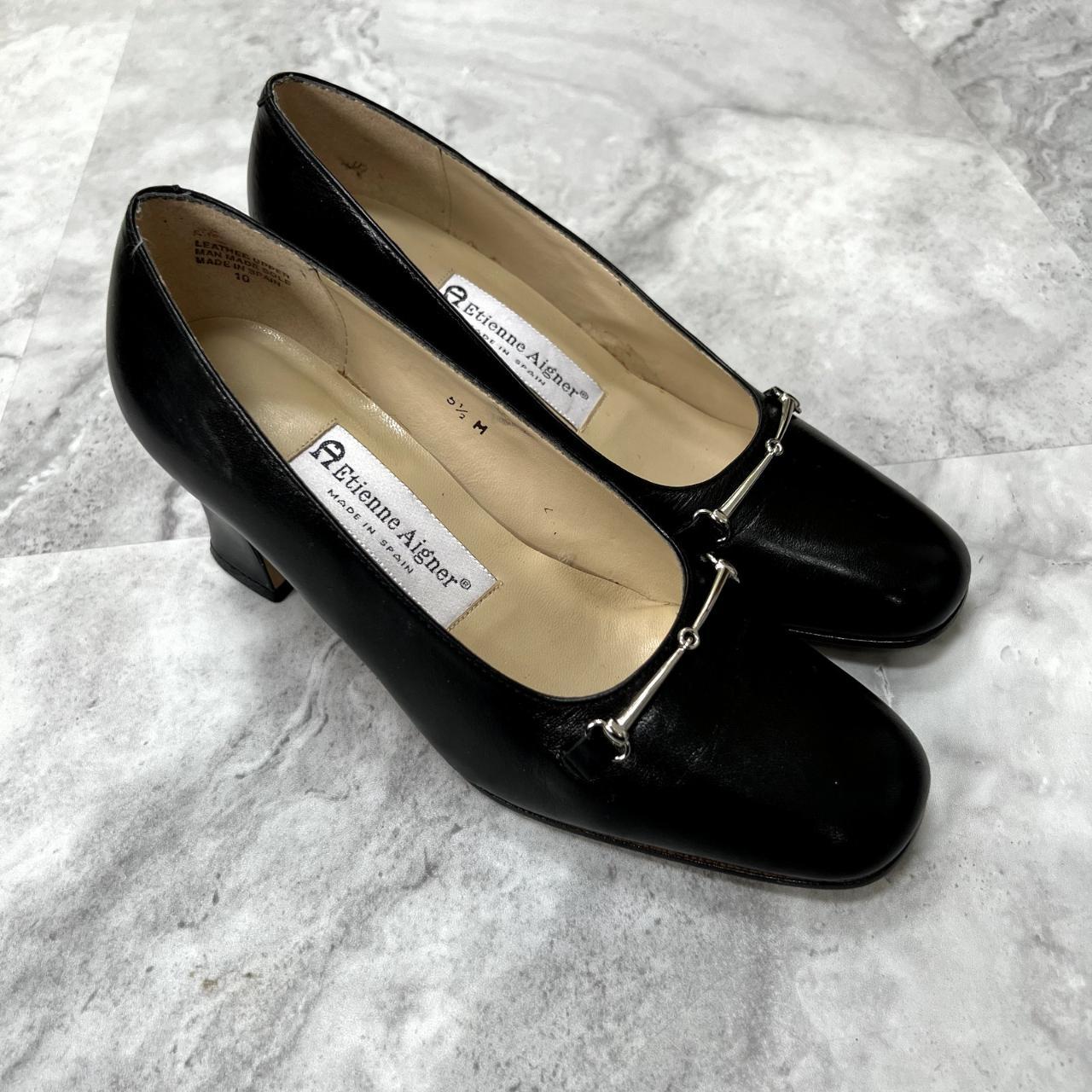 Vintage Etienne Aigner Horse Bit Size 5.5 Black Depop