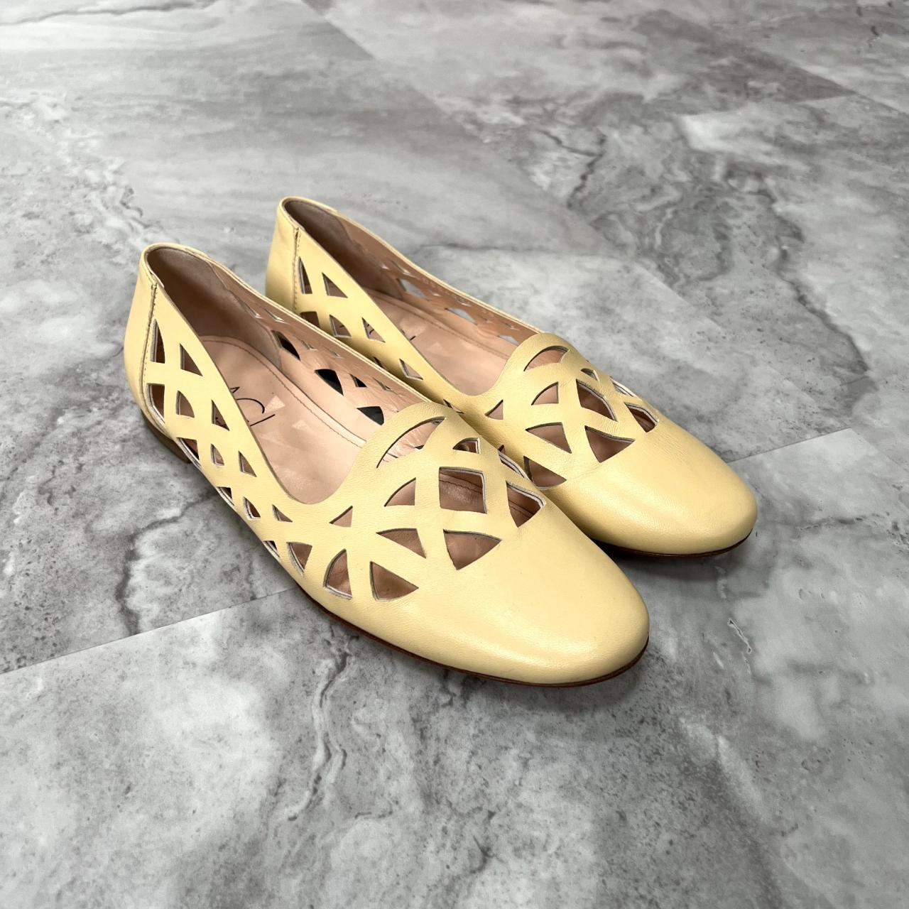 AGL Womens Chick Yellow Laser Cut Out Butter Leather