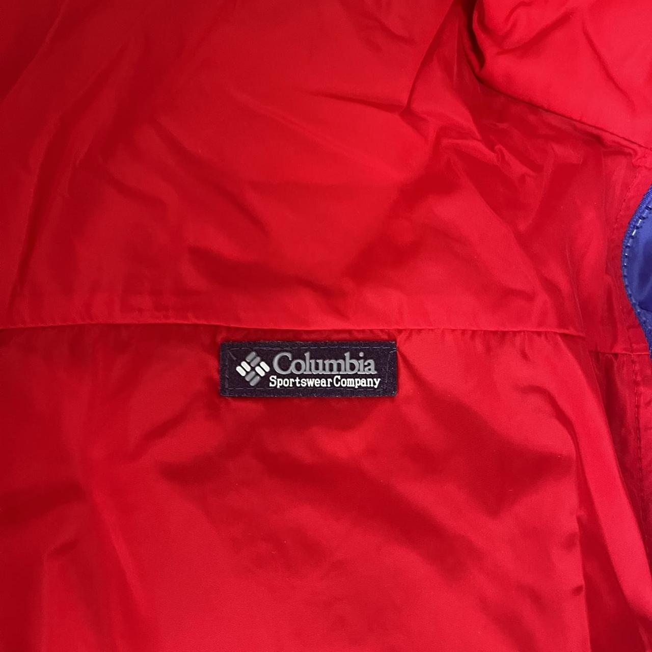 Columbia Sportswear Men's Red and Blue Coat | Depop