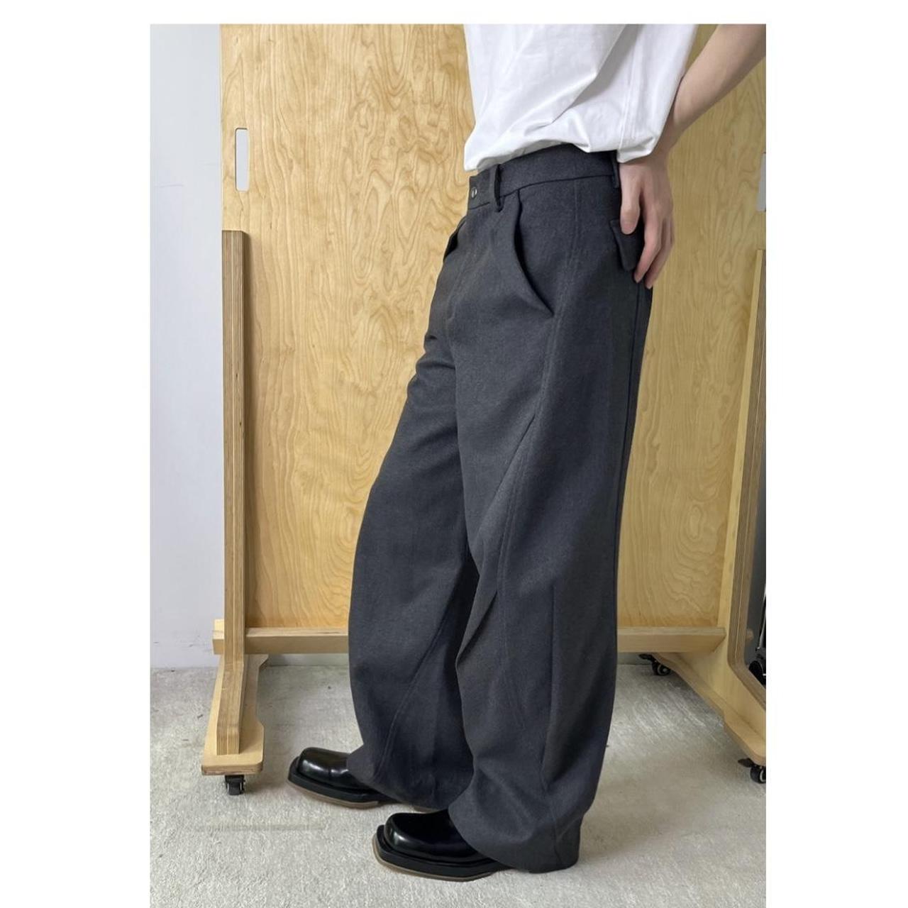 Grey pleated wide pants •Brand new •Essential Item - Depop