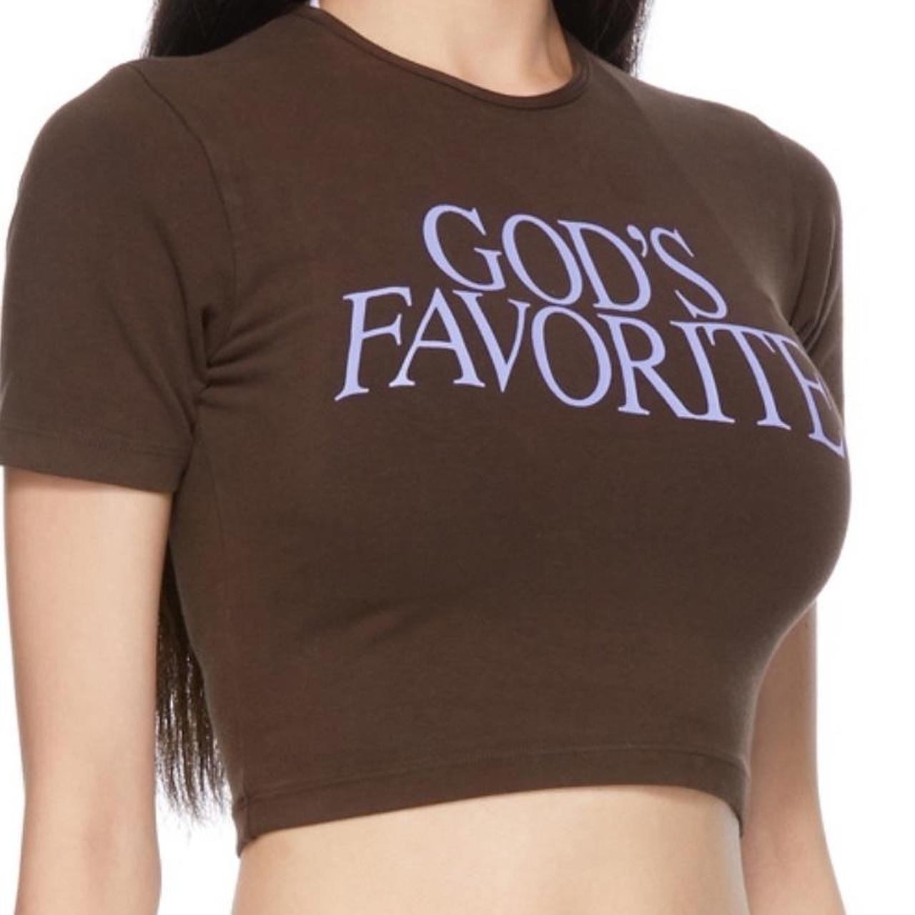 【PRAYING】GODS FAVORITE CROP TEE (BROWN) praying gods favorite crop tee in brown + only tried | Depop