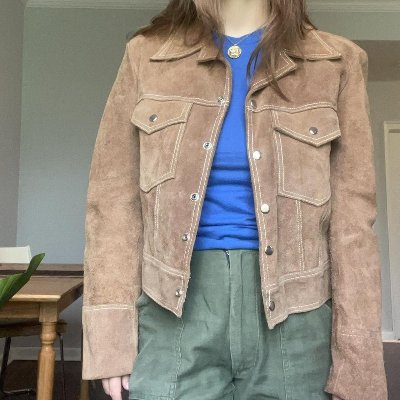 Vintage 60s 70s The Leather Shop Sears Suede Sherpa Jacket Mens 38 Brown  Damaged | eBay