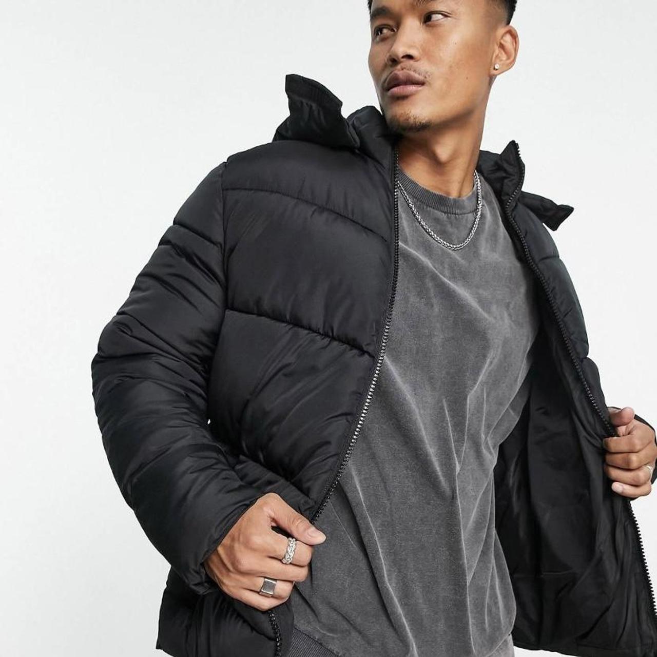 ASOS Men's Black Coat Depop