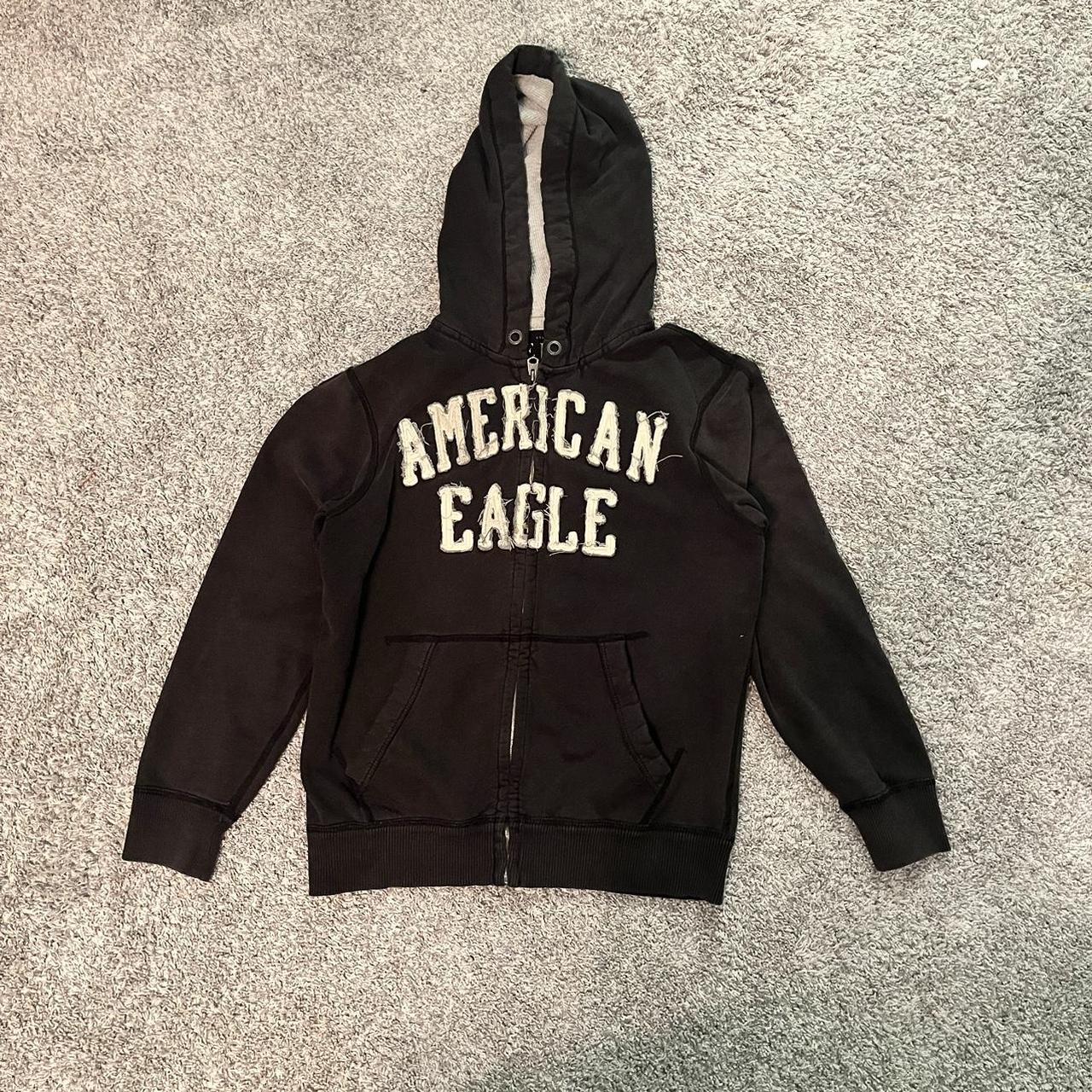 American Eagle Men's Black Jacket | Depop