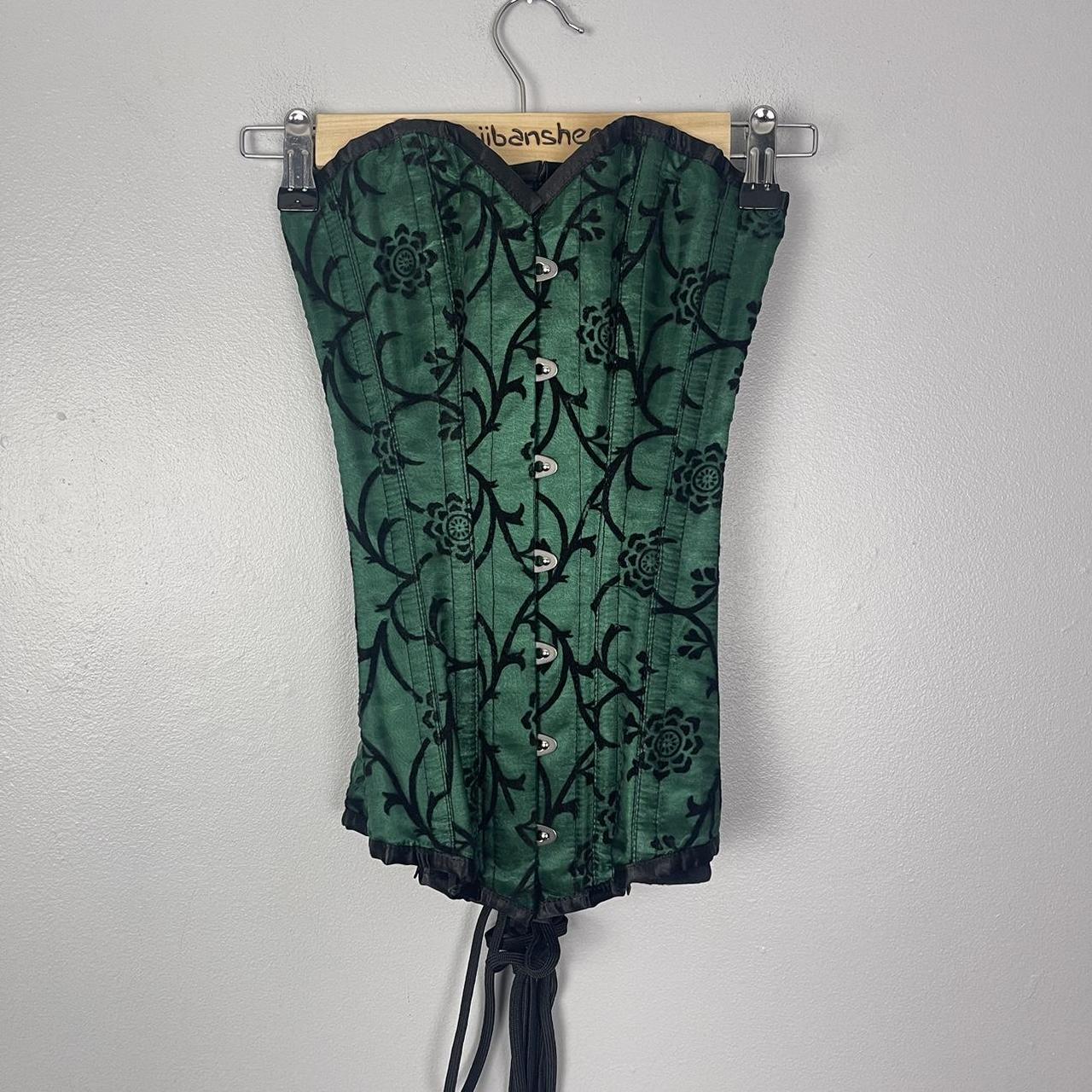 steel boned renaissance fair corset 22 inches and - Depop