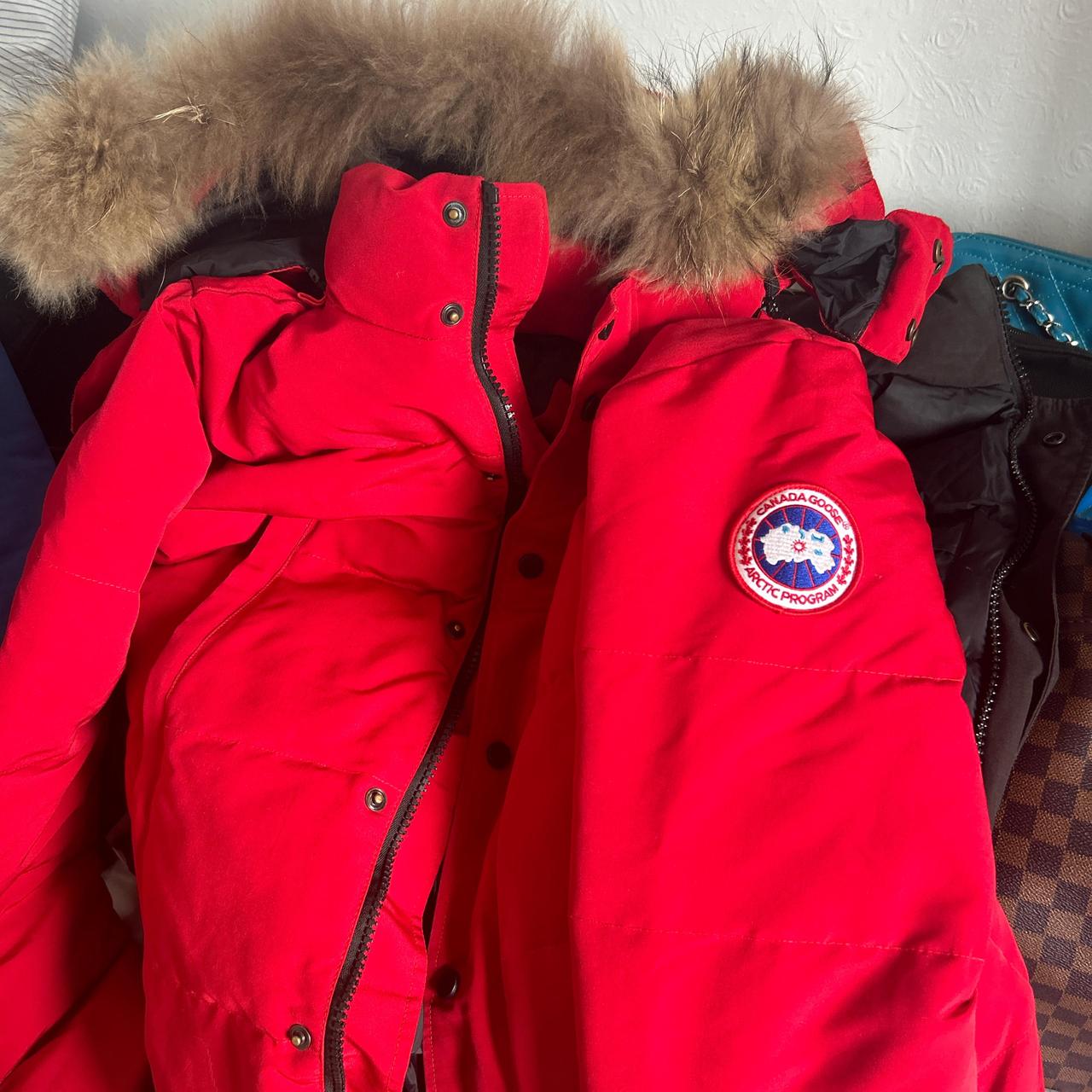 Canada goose red coat I had it dry cleaned Depop