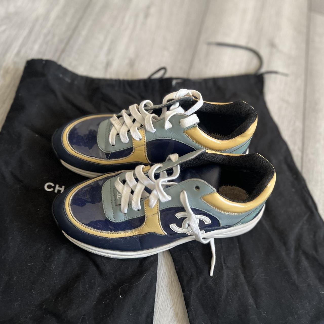 Chanel sneakers cheap blue yellow