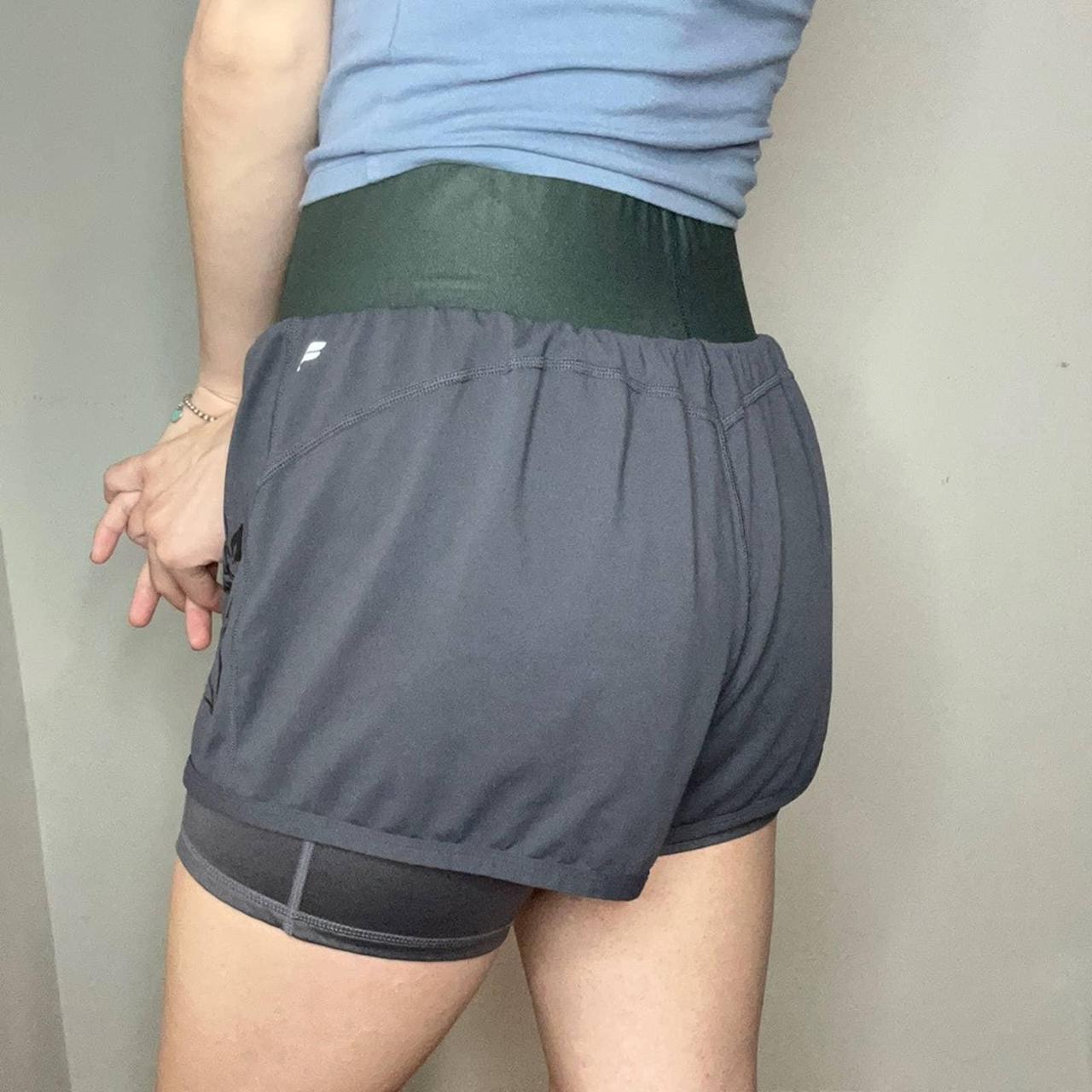 Fabletics Women's Grey and Black Shorts (2)