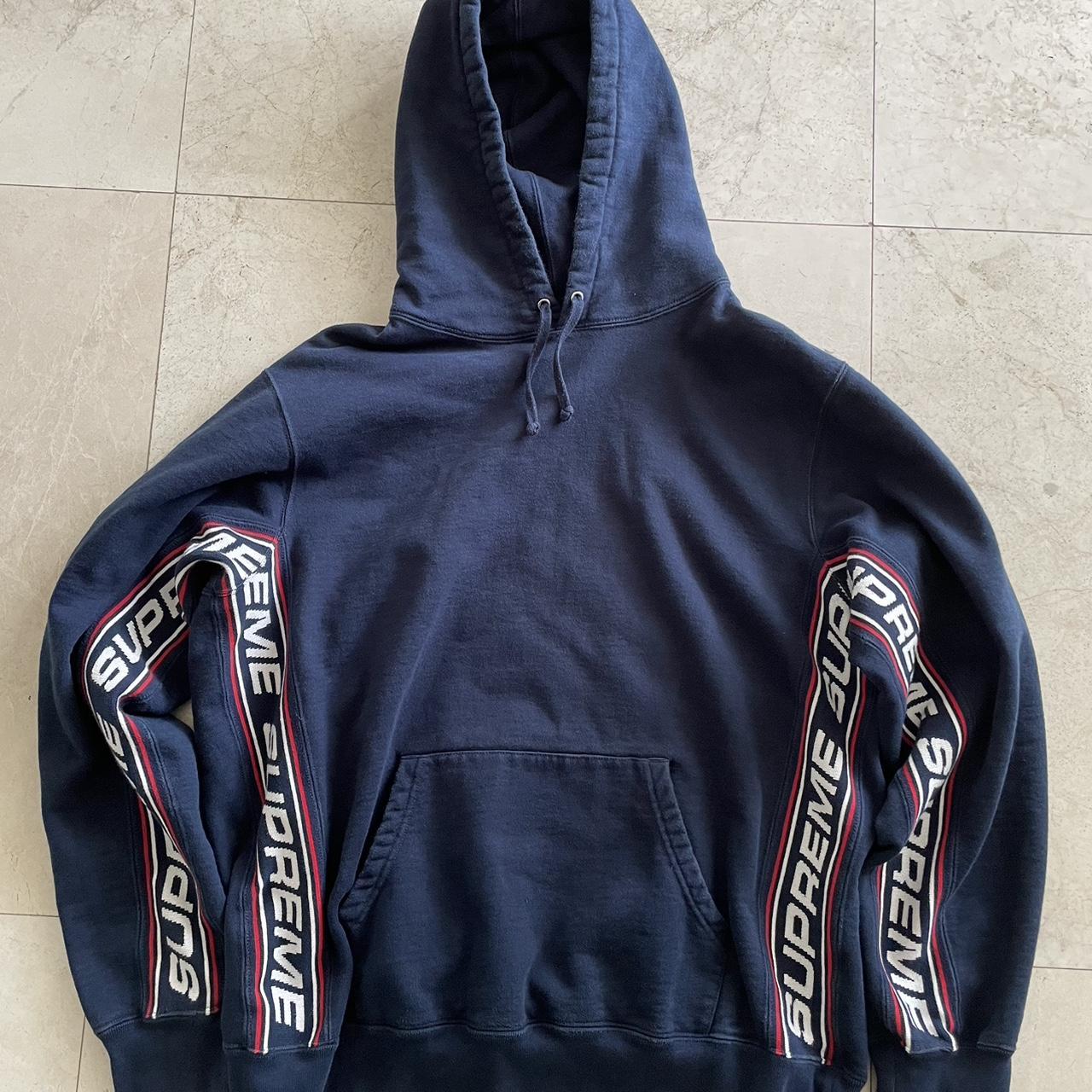 Supreme text rib on sale hoodie