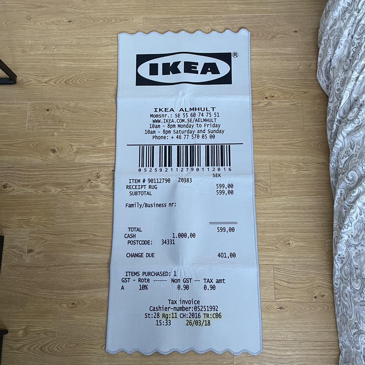 Etsy designed IKEA off white inspired rug 150cm long... - Depop