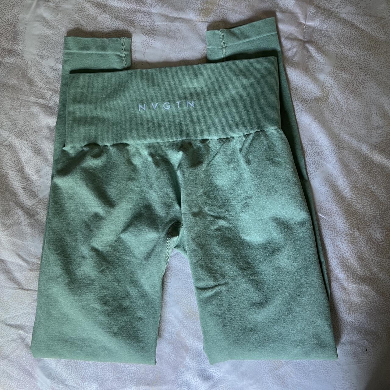 NVGTN sage green NV seamless leggings, size