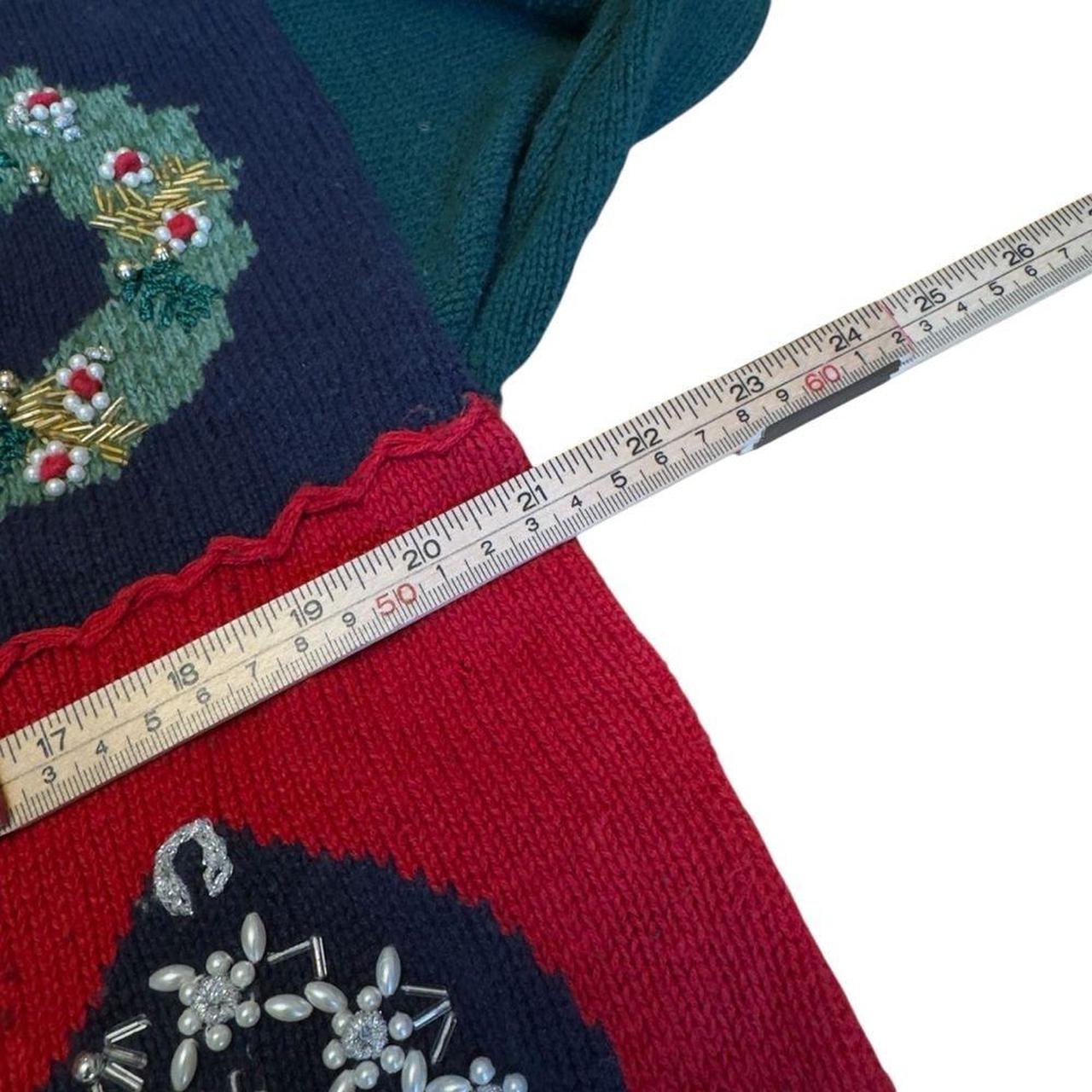 Source Unknown Women's Sweater - Green/Red - L – … - image 8