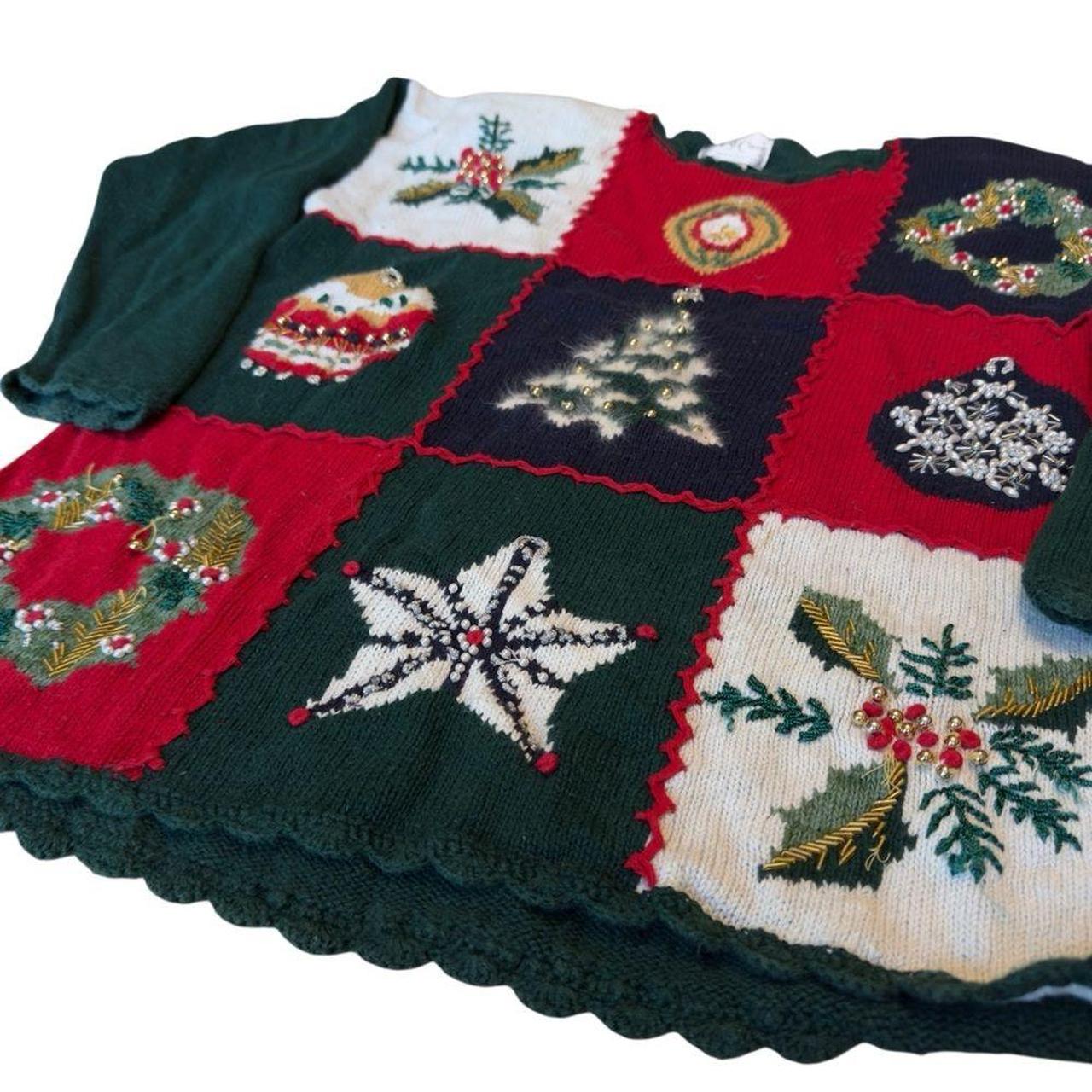 Source Unknown Women's Sweater - Green/Red - L – … - image 6