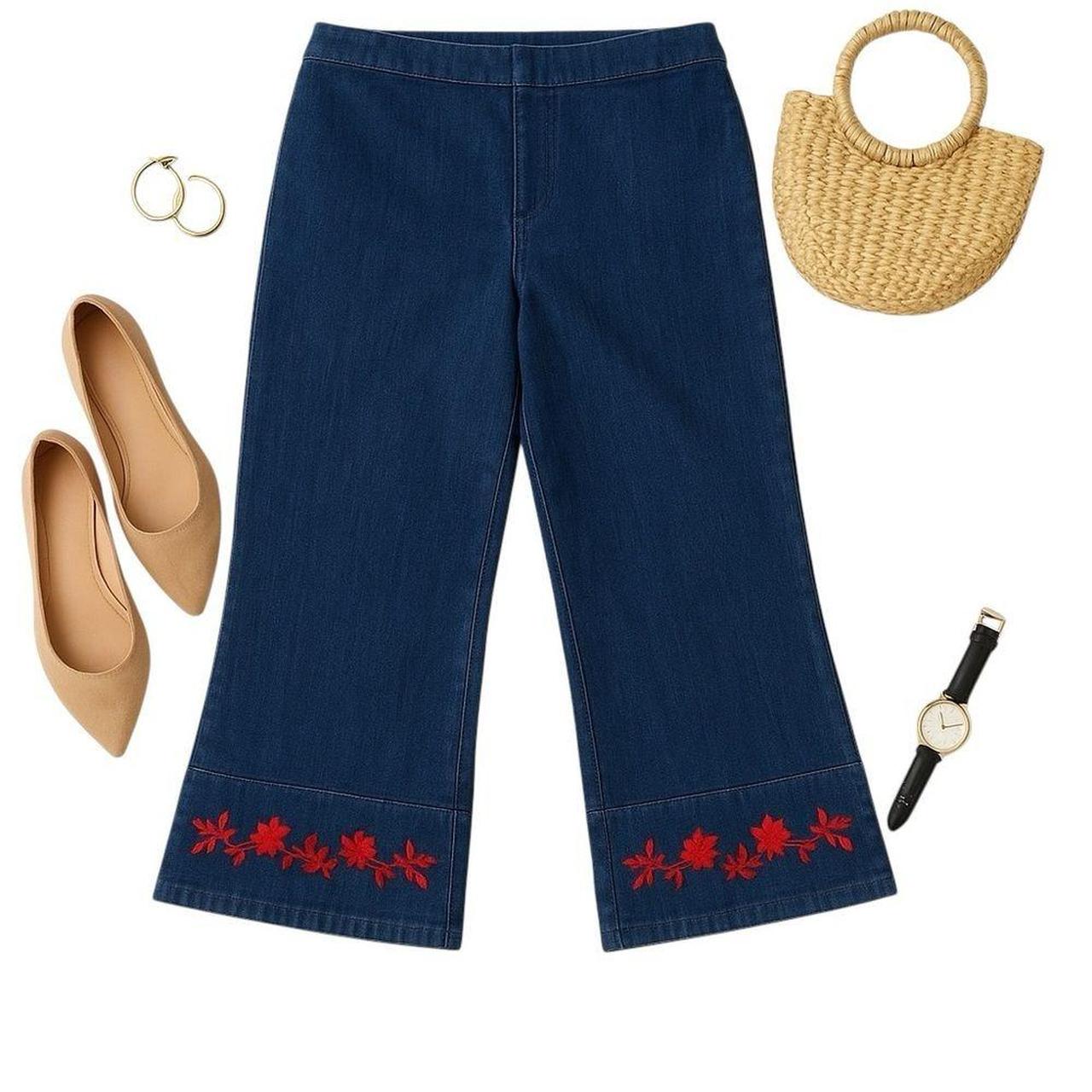 Source Unknown Women's Bootcut/Flare Capri Jeans … - image 1