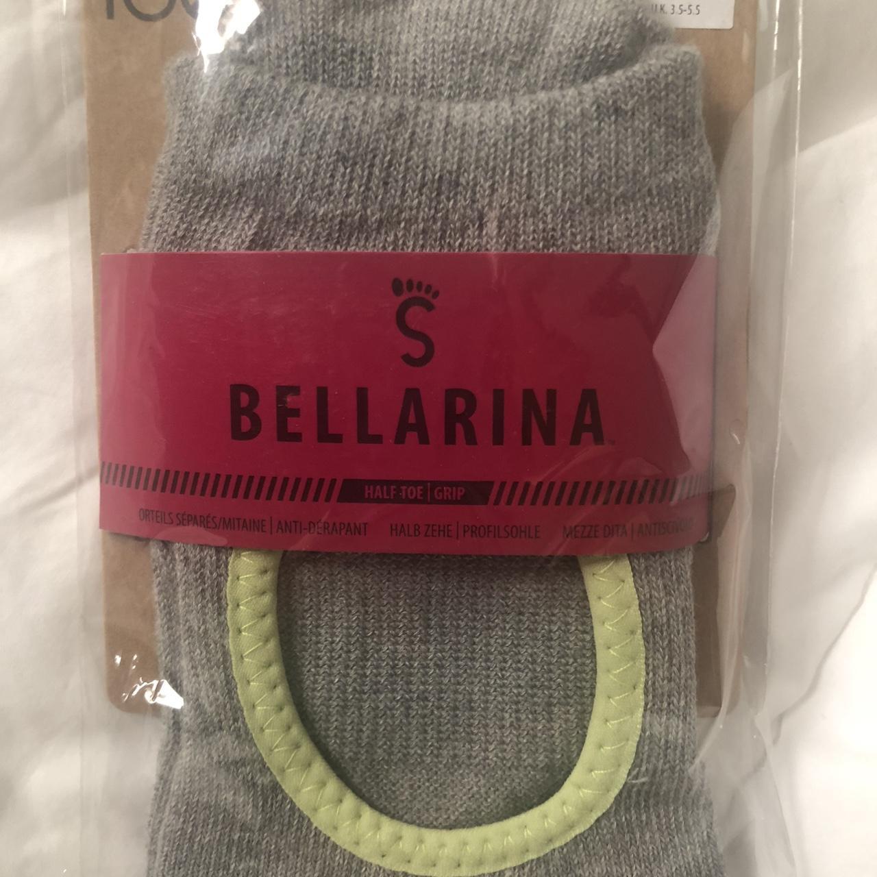 ToeSox Half Toe Bellarina Grip Socks in Heather Grey - Depop