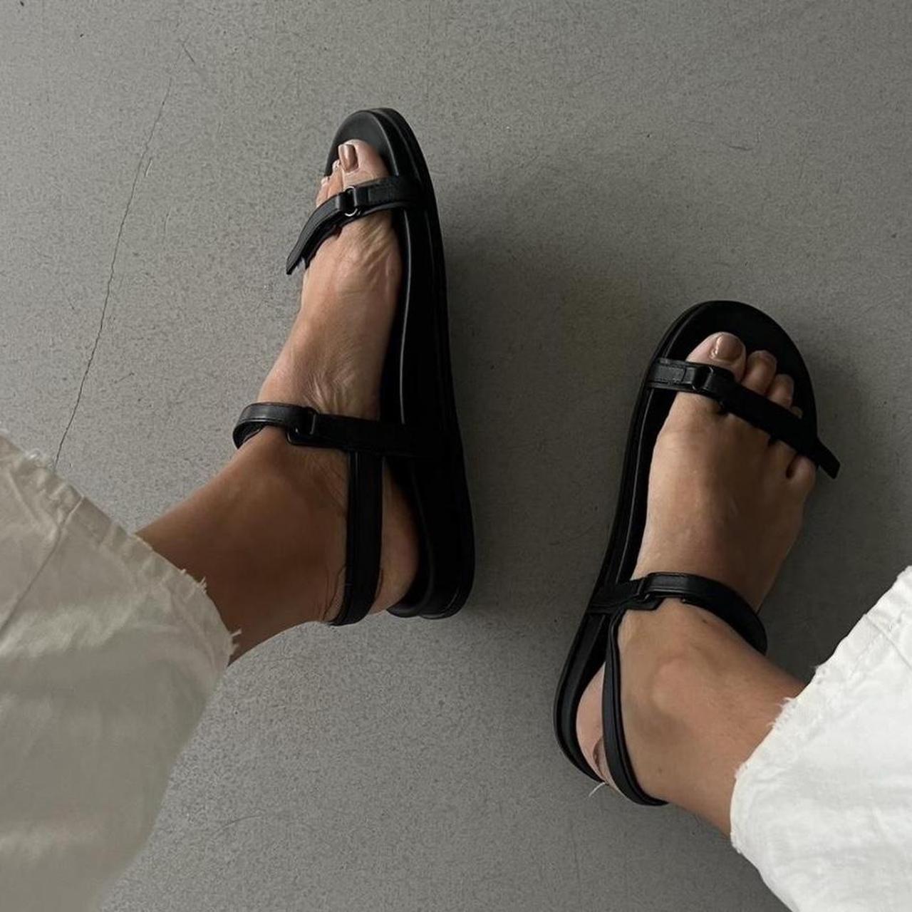 St. Agni black sandals Size EU 38 /AUS 7 RRP... - Depop