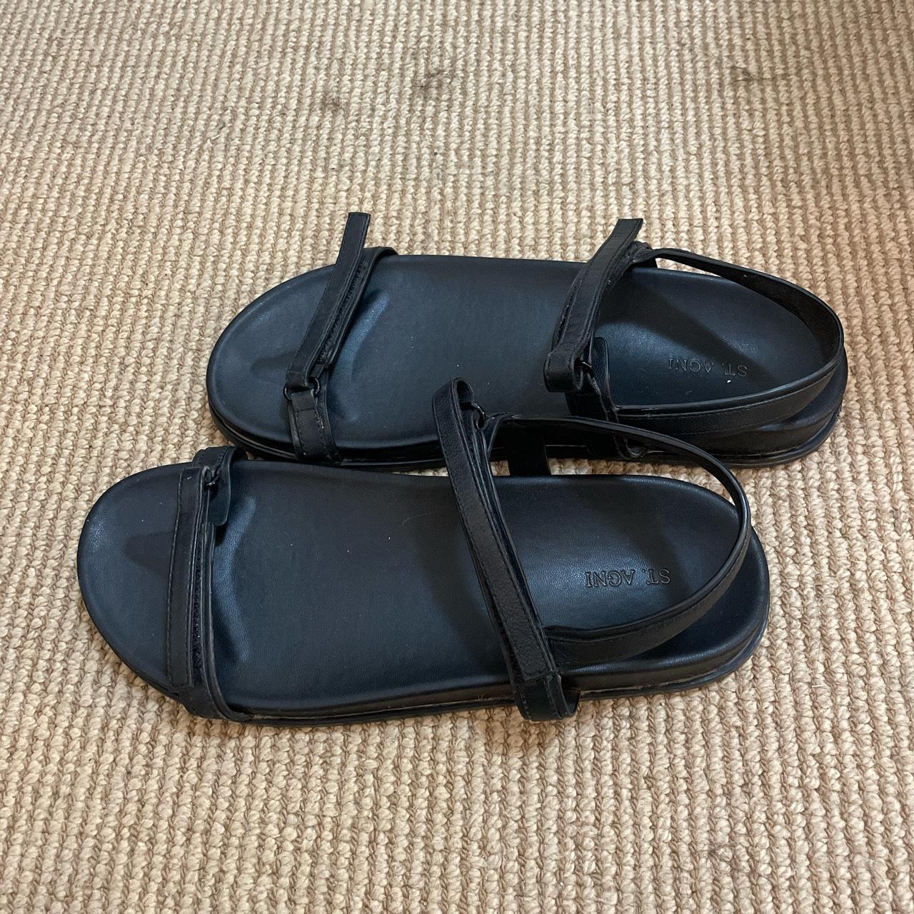 St. Agni black sandals Size EU 38 /AUS 7 RRP... - Depop