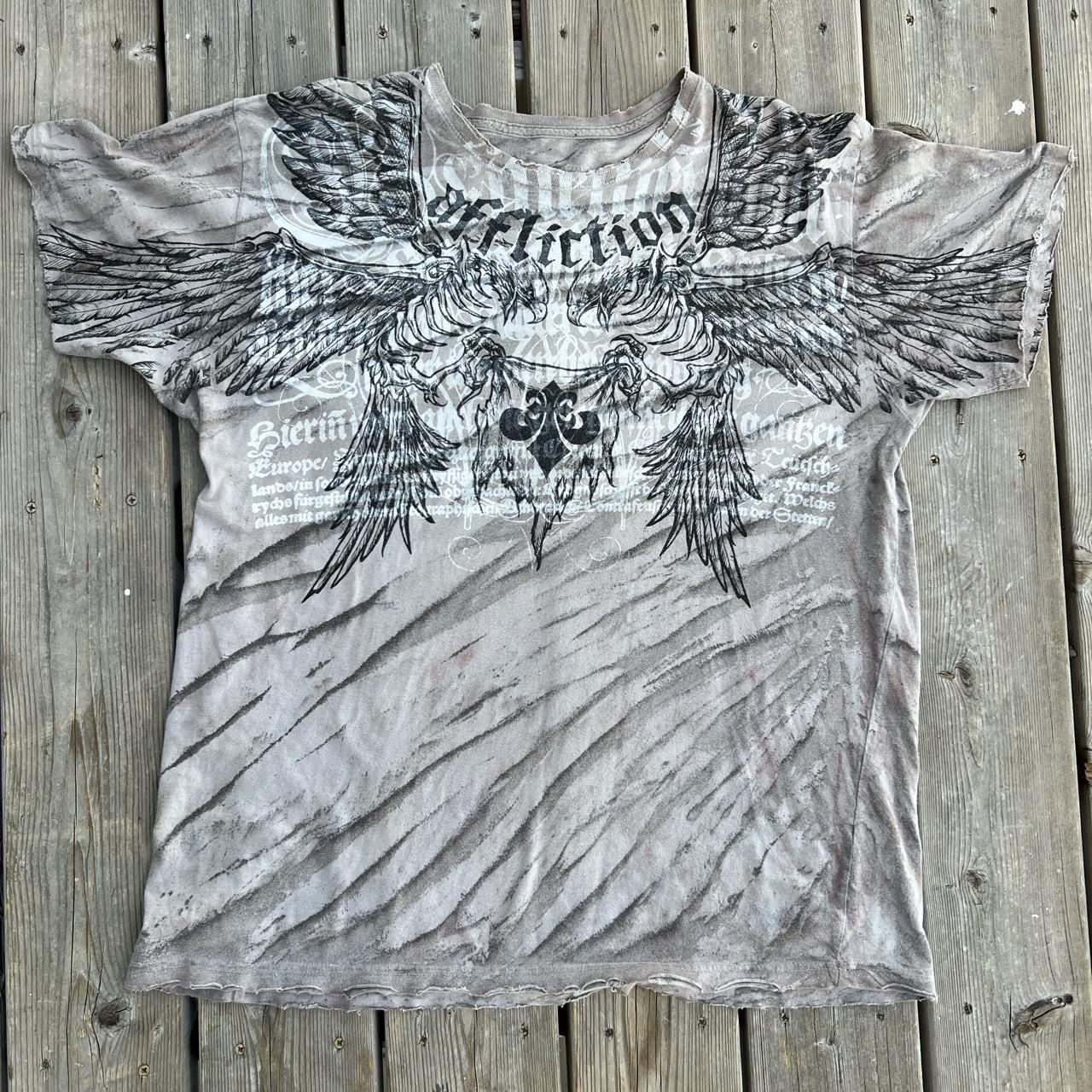 Super Cool Affliction Winged Tee Size XXL - No... - Depop