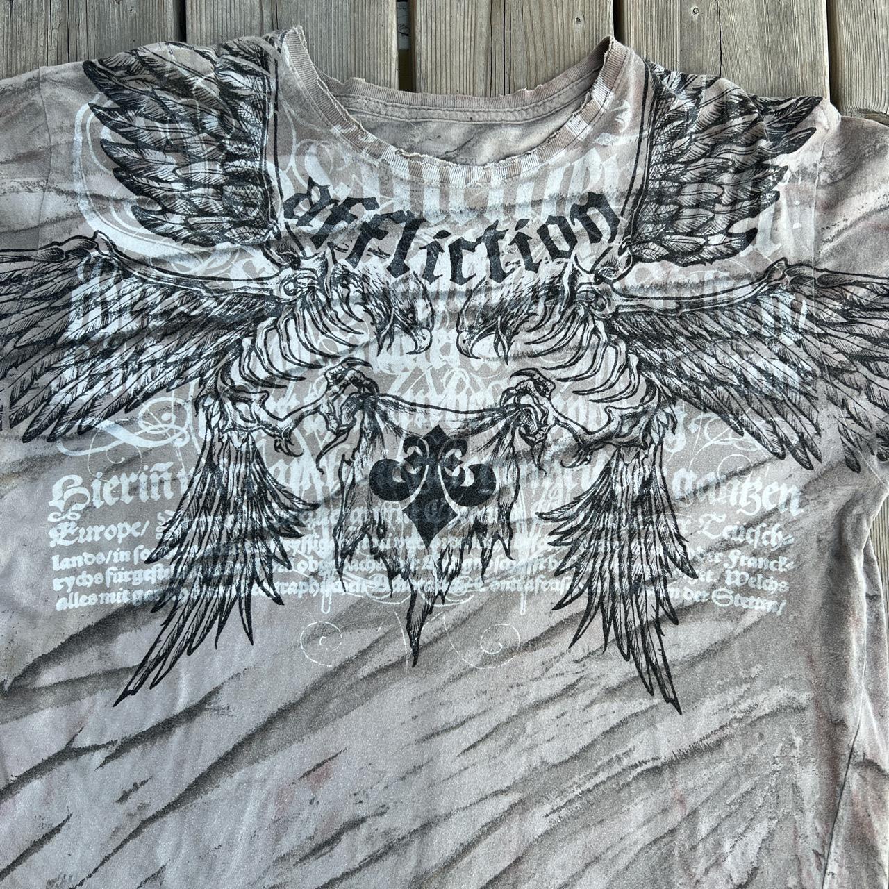 Super Cool Affliction Winged Tee Size XXL - No... - Depop