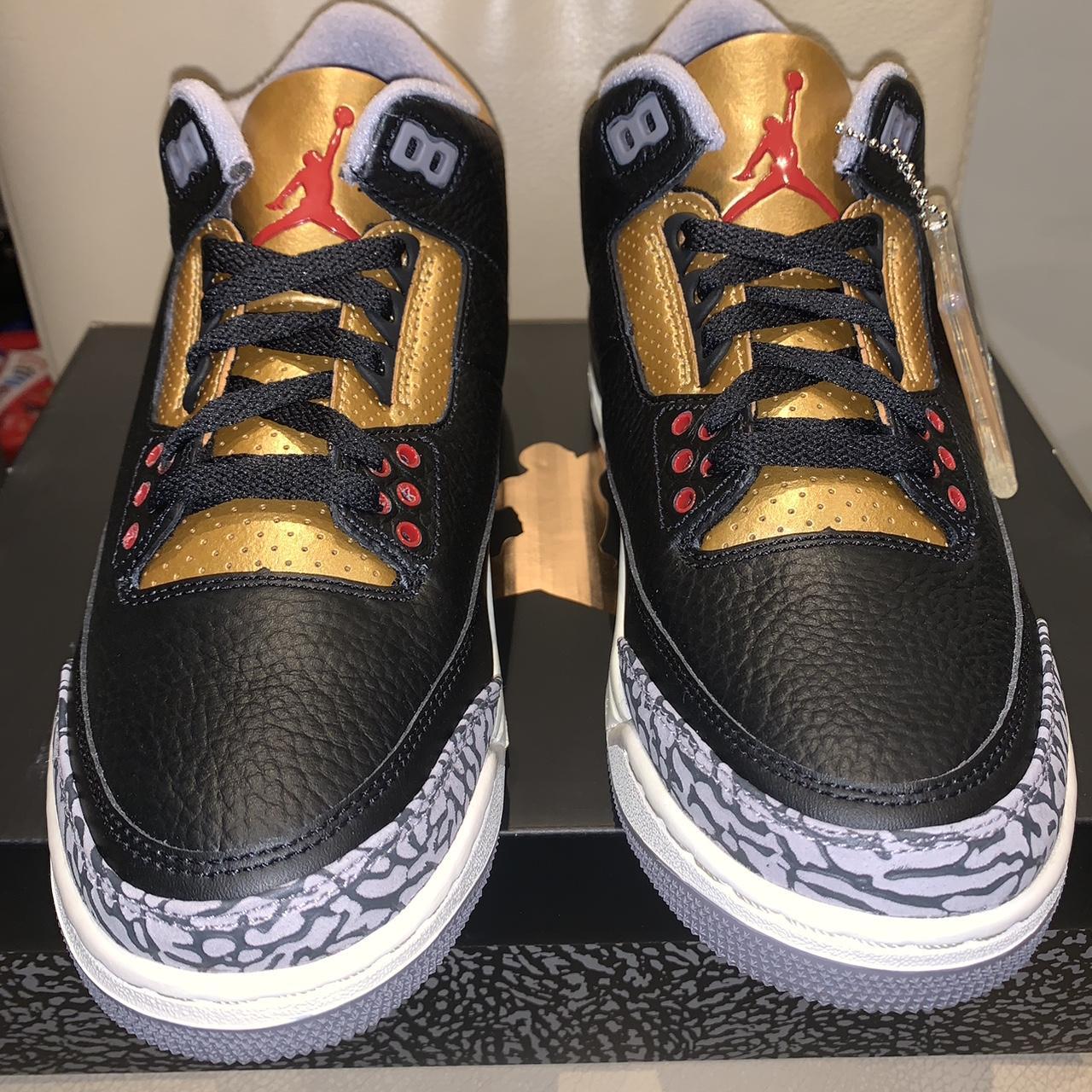 blackand gold jordans