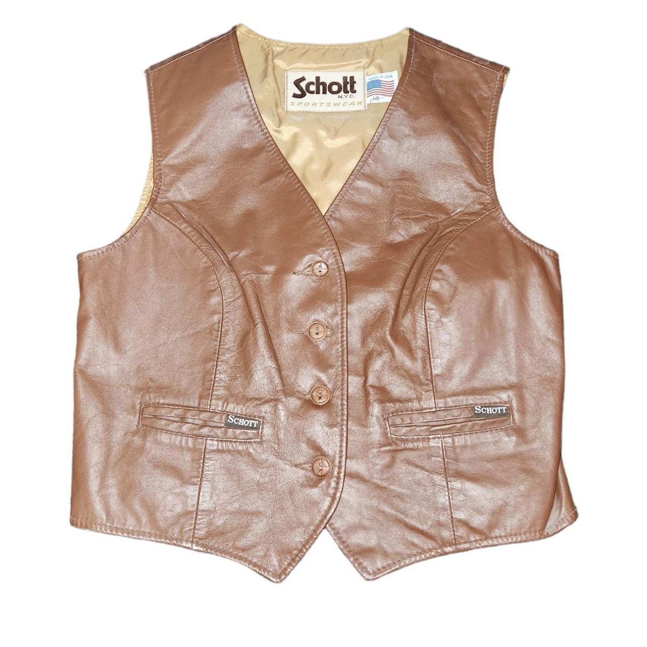 Schott Women's Gold and Brown Jacket