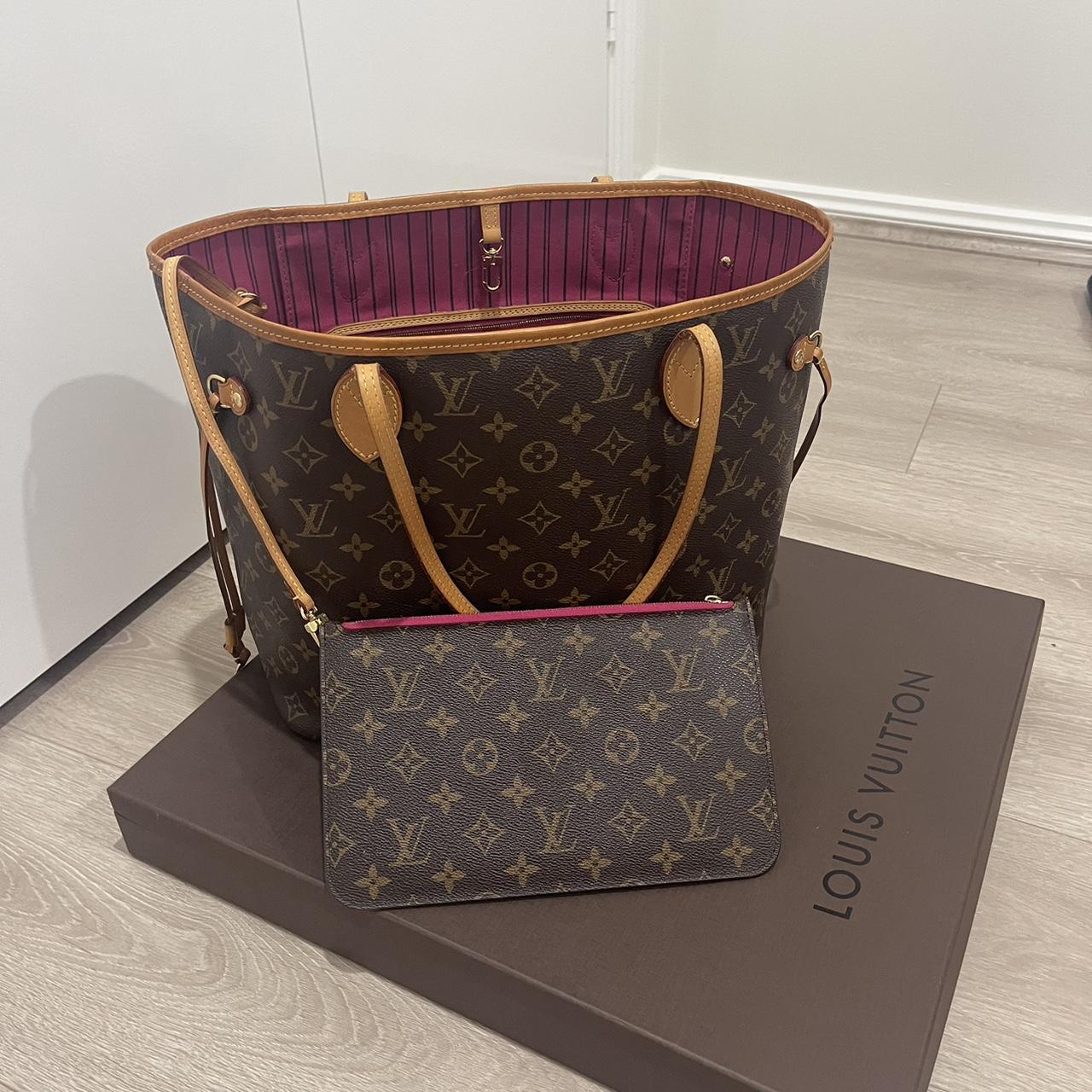 Louis Vuitton Neverfull MM Bag Monogram Canvas +... - Depop