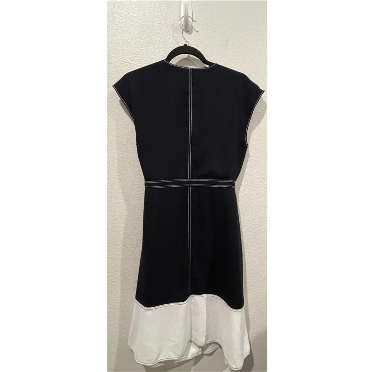 JOIE Mahesa Midi Navy Blue Antique White Wrap Dress. Depop