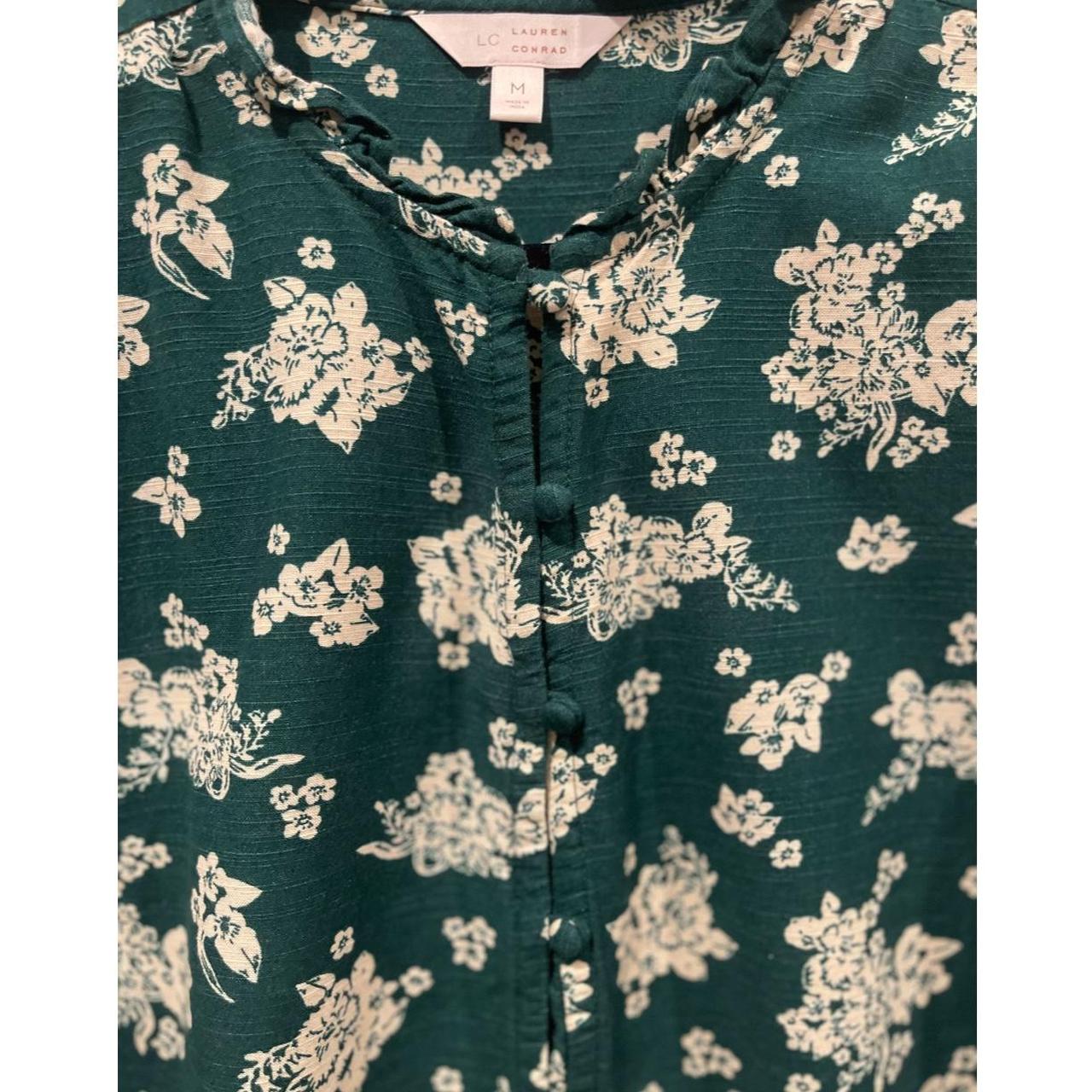 LC LAUREN CONRAD Ruffle Midway Sleeves Button Down... | Depop, image size:1280x1280