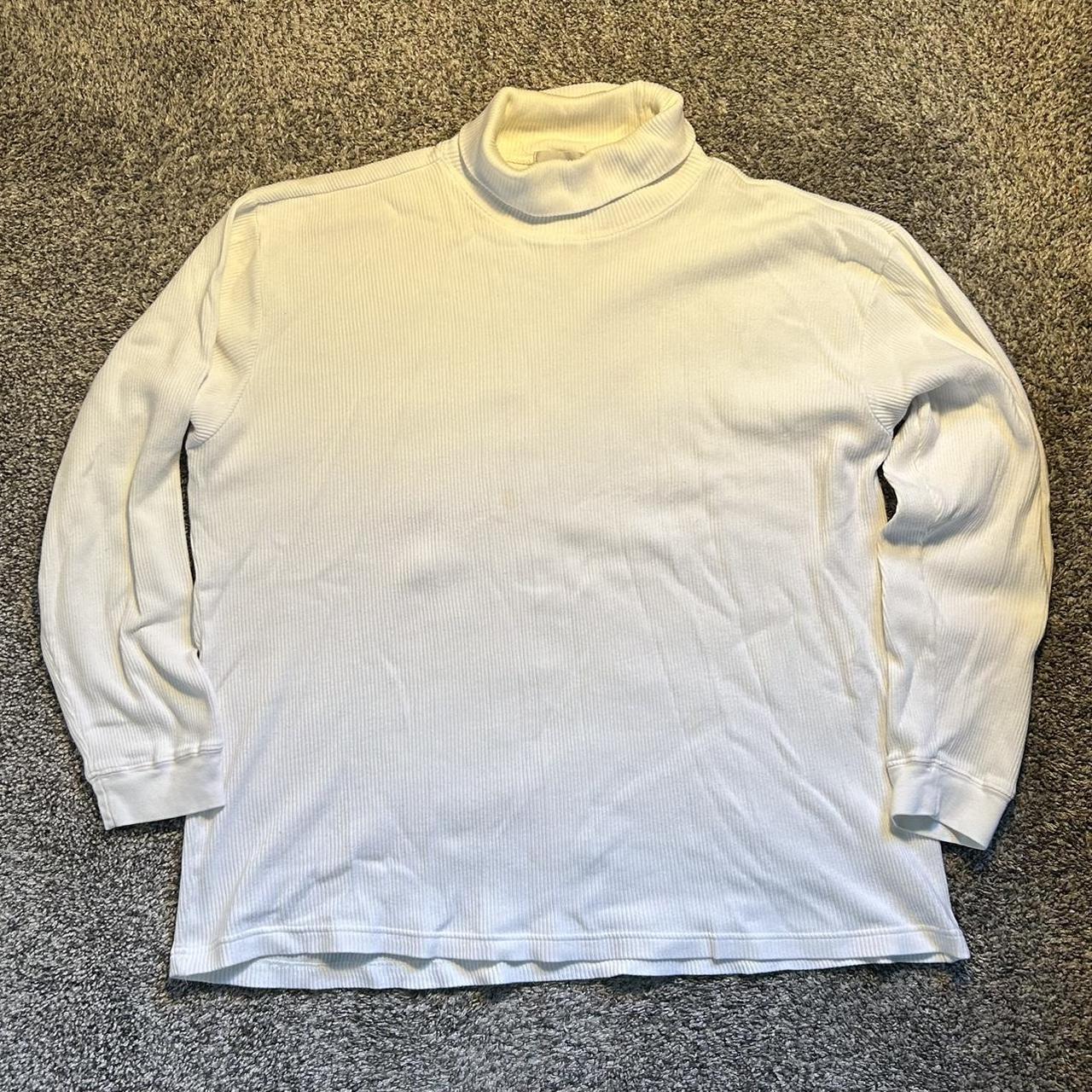 Alfani white long sleeve turtleneck sweater Vintage. Depop