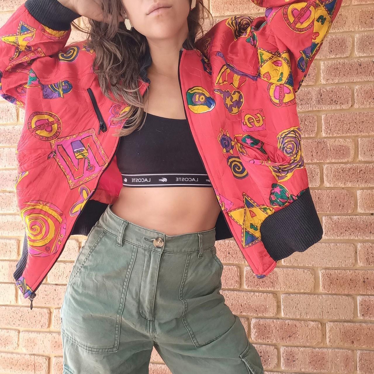 80s Vibes Satin Quilted Oversized Bomber Jacket. Depop